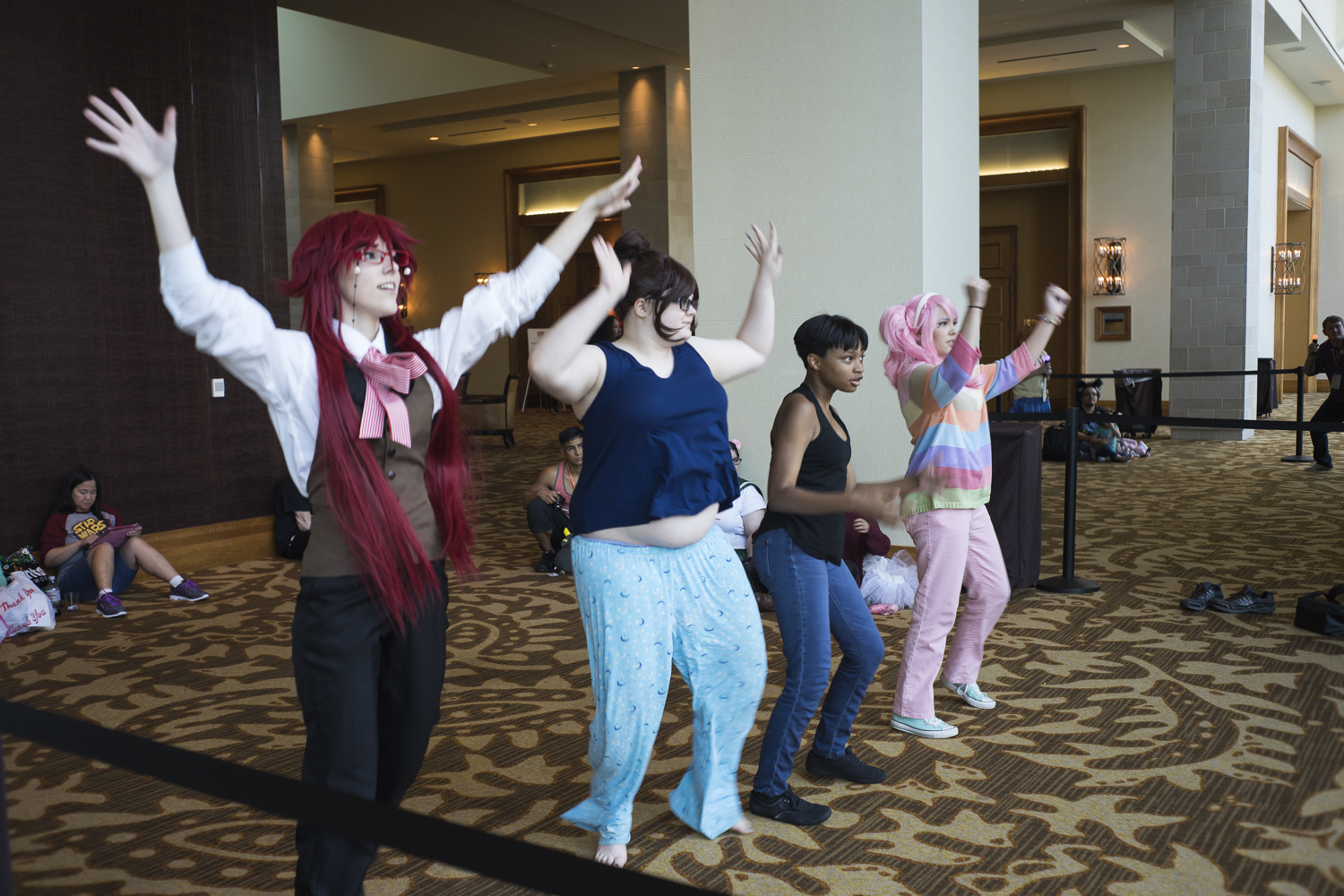 Dance Dance Revolution booth. June 9, 2017