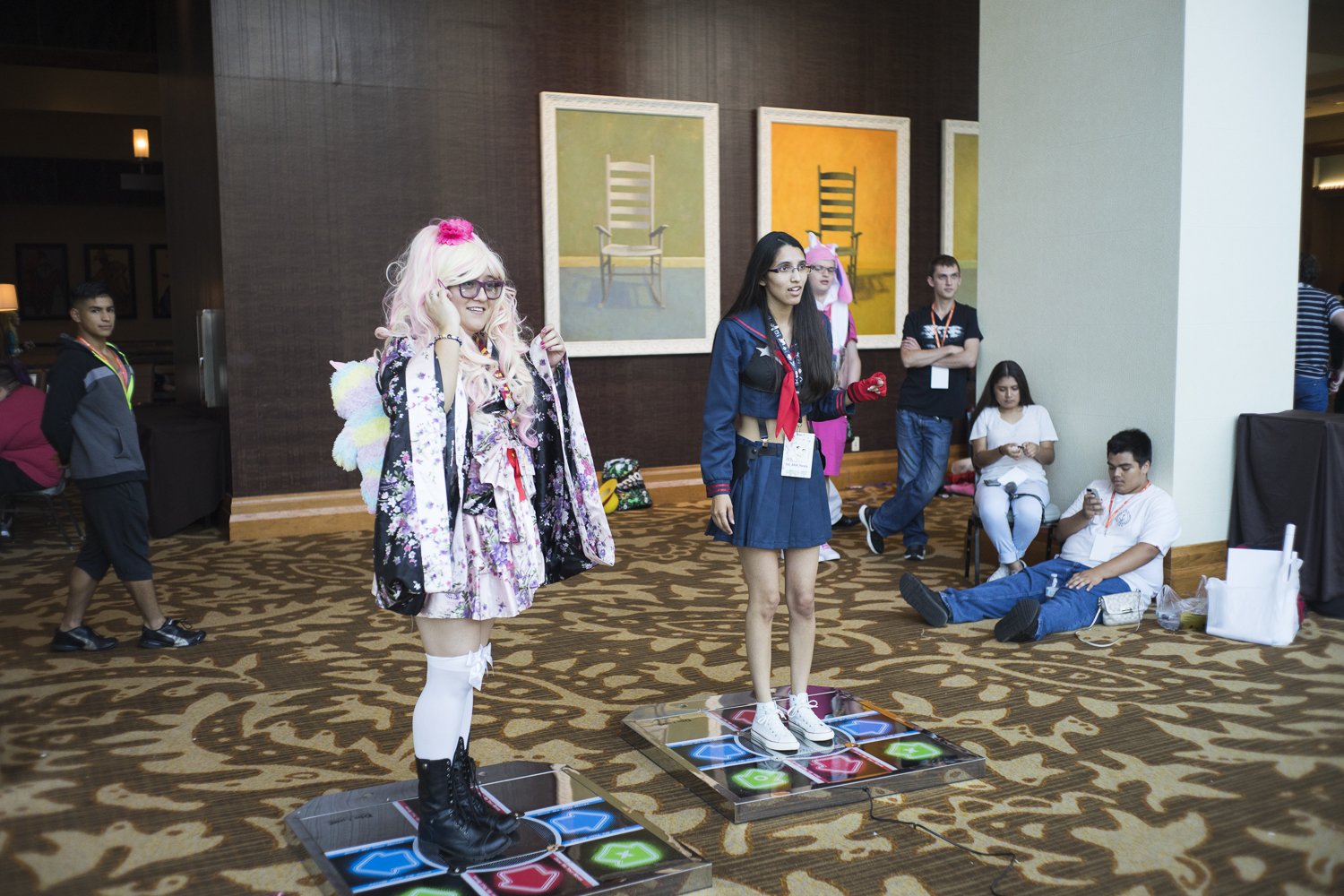 Dance Dance Revolution booth. June 9, 2017