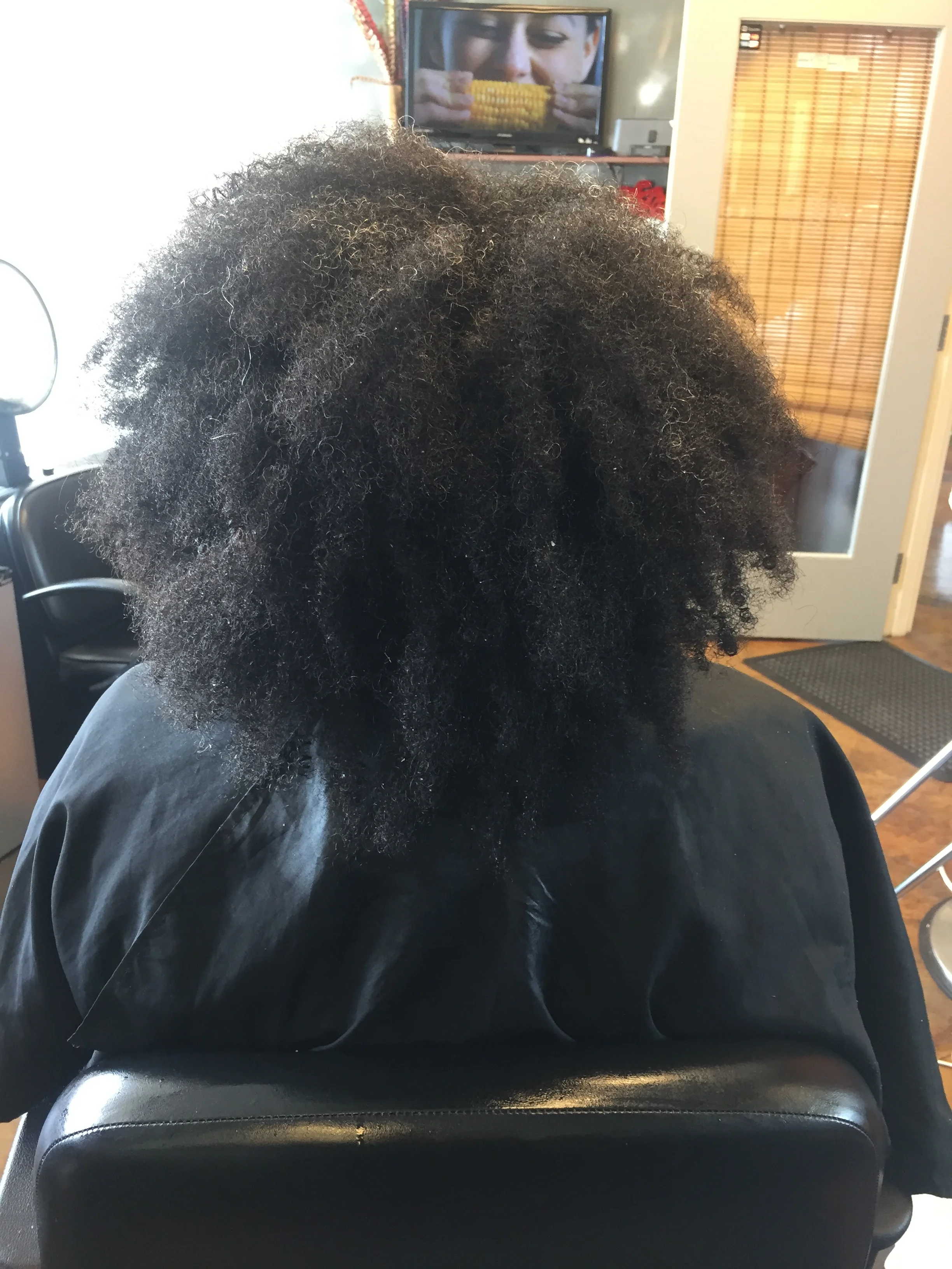  BEFORE: natural hair 