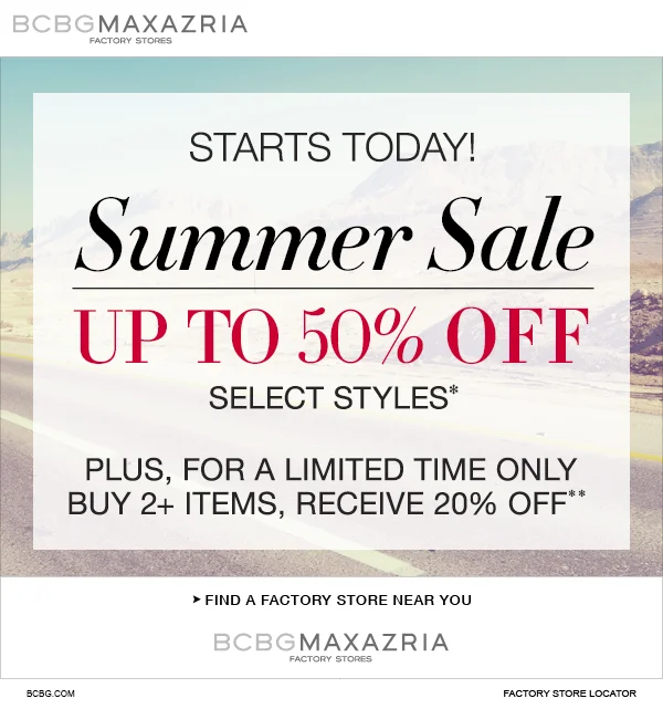 BCBG Email blast