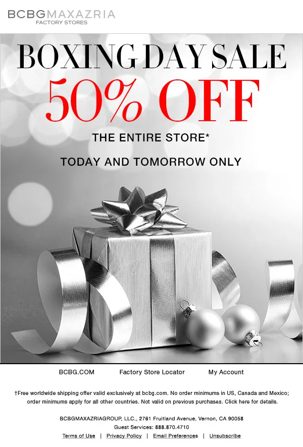 BCBG FACTORY - CANADA EMAIL BLAST