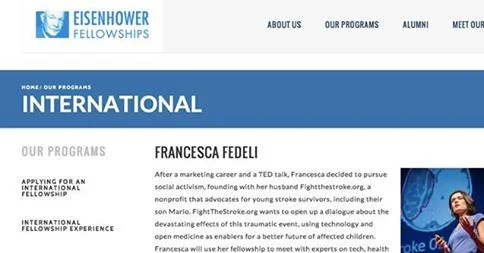 FigtheStroke vince l'Eisenhower Fellowship