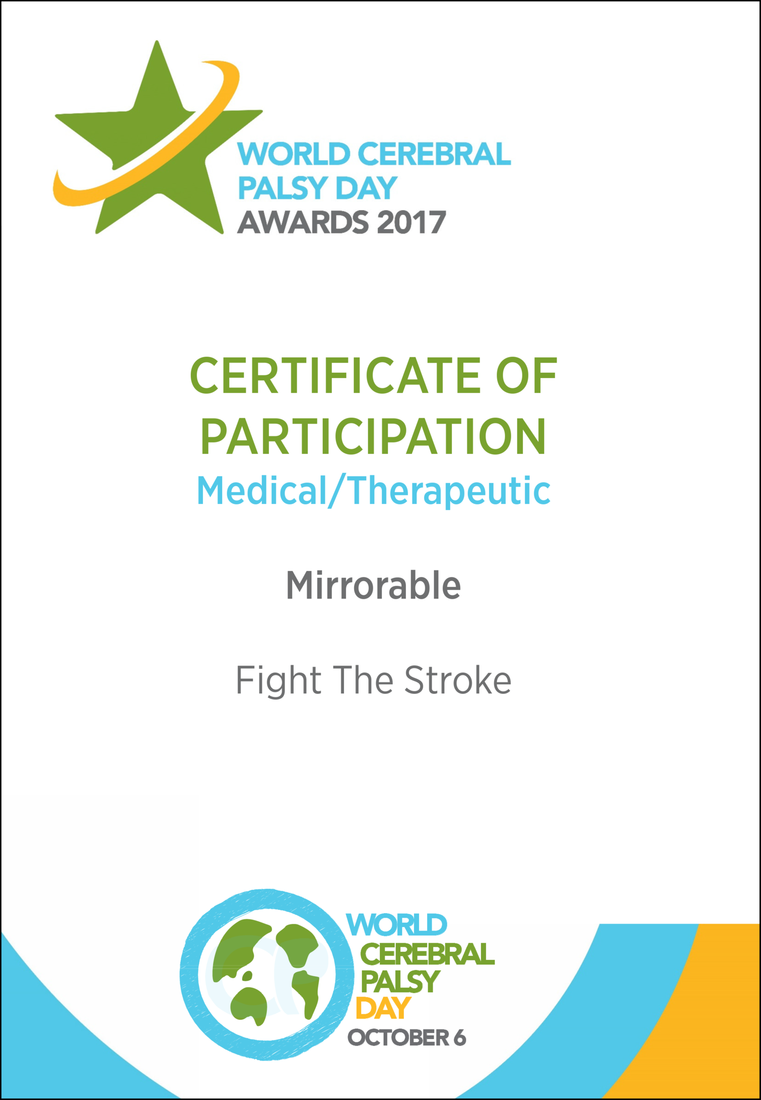 World Cerebral Palsy Day Awards 2017