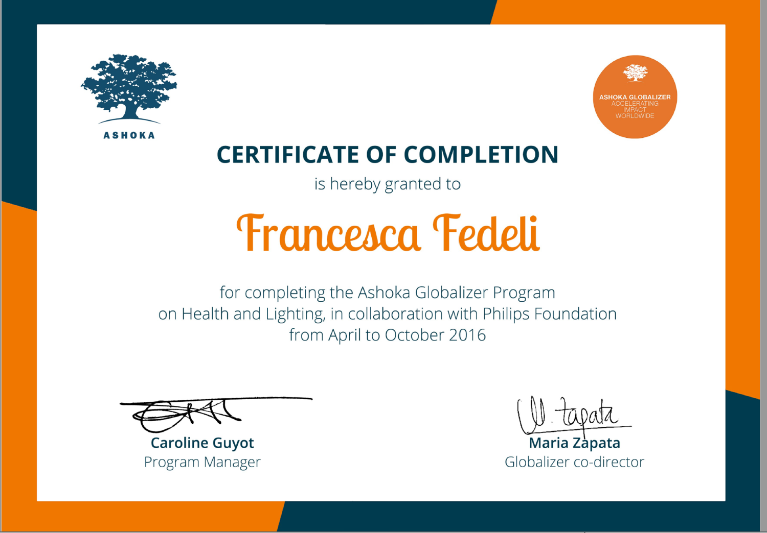 2016 Ashoka Globalizer Program