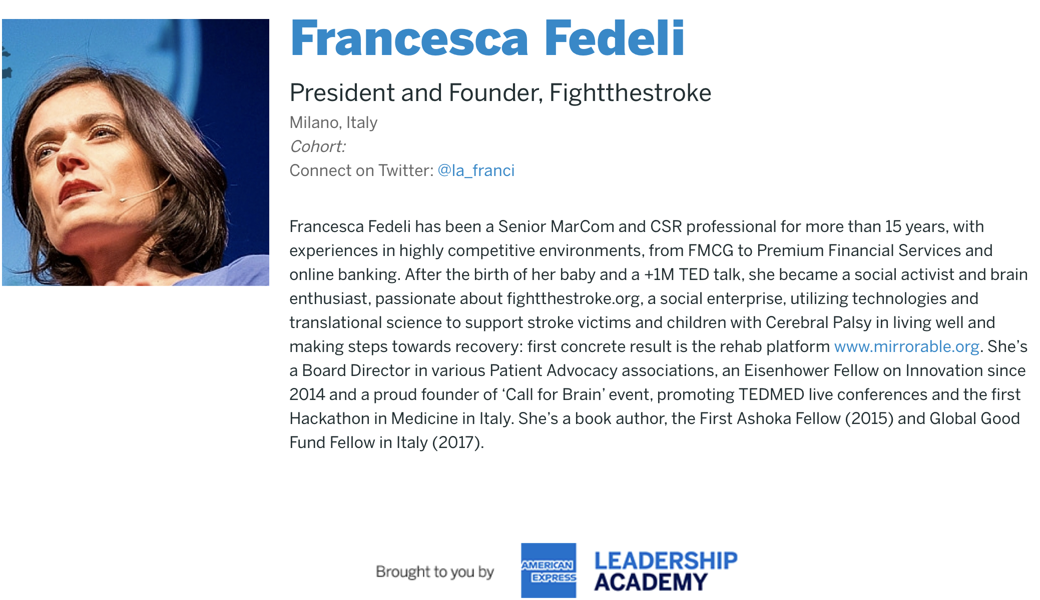 #amexleads delegate at American Express Leadership Academy Global Alumni Summit 2019, Marzo 2019
