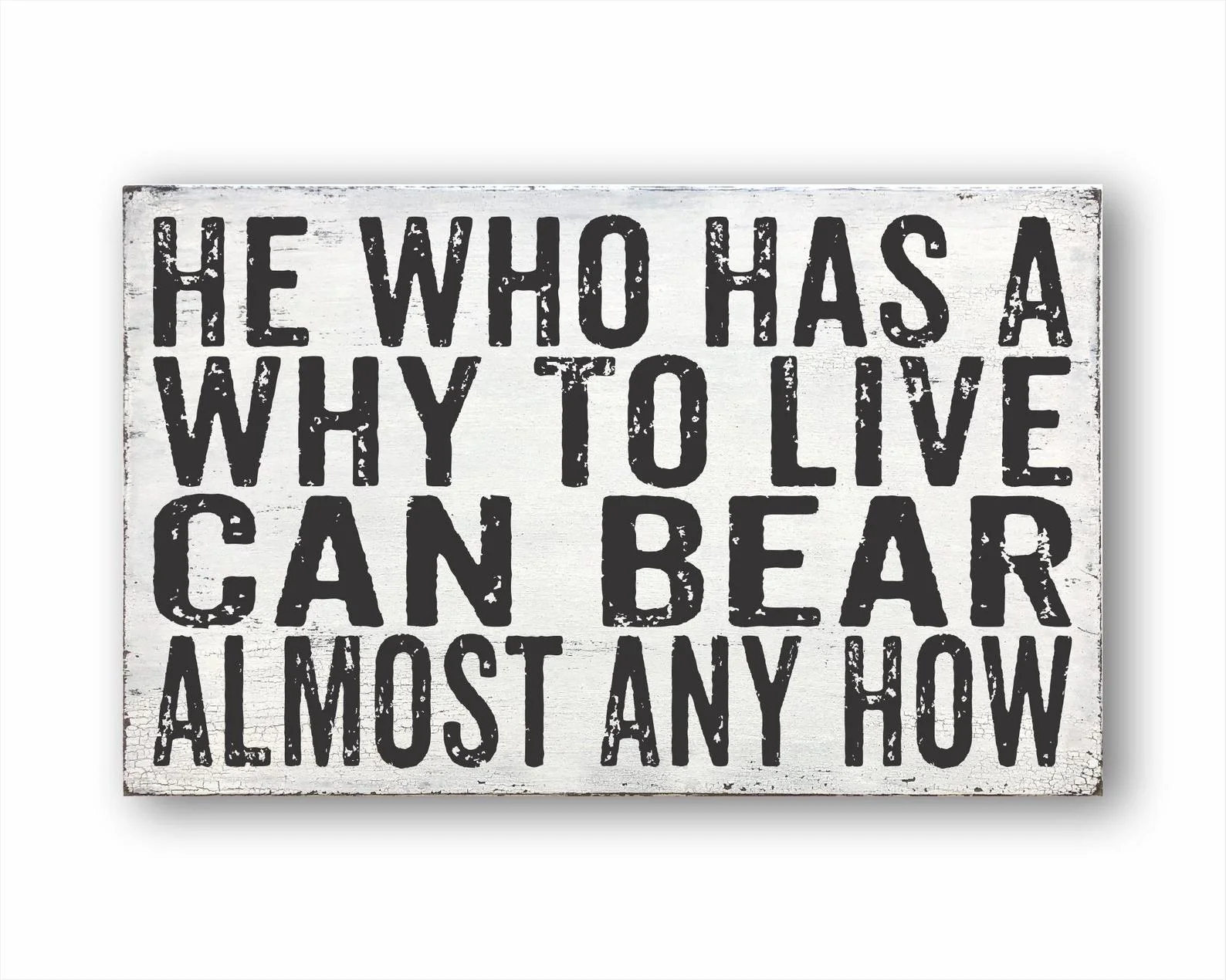 He who has a why to live for can bear almost any how.