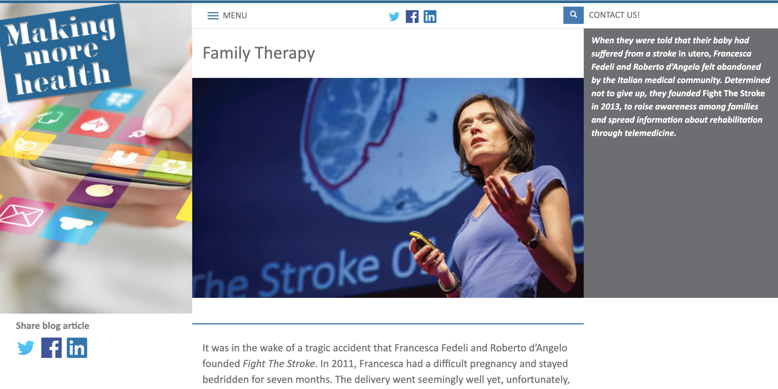 Making More Health, 3/1/2020 – Family therapy
