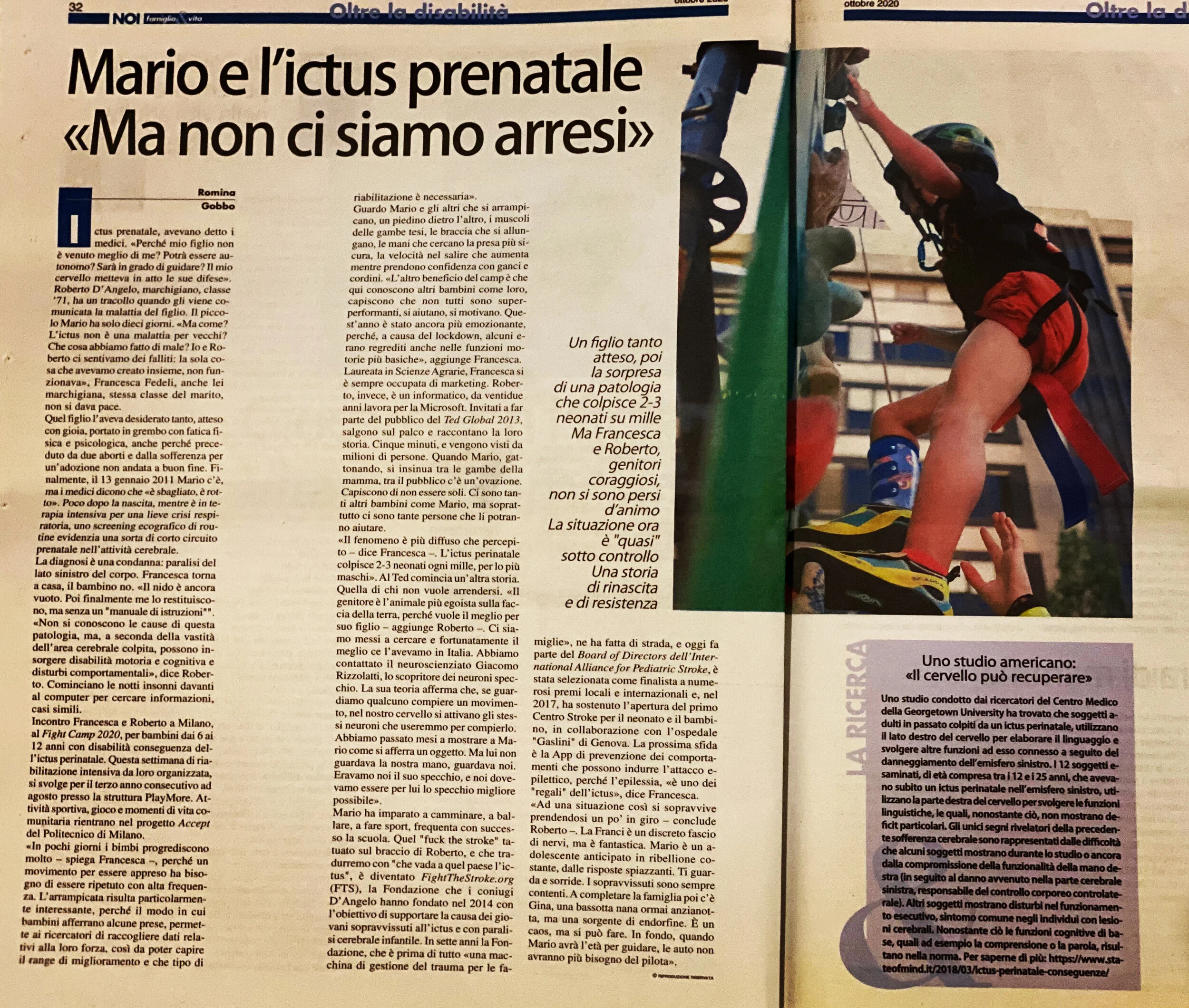 Avvenire – Supplemento ‘Noi Famiglia &amp; Vita’ del 25/10/2020