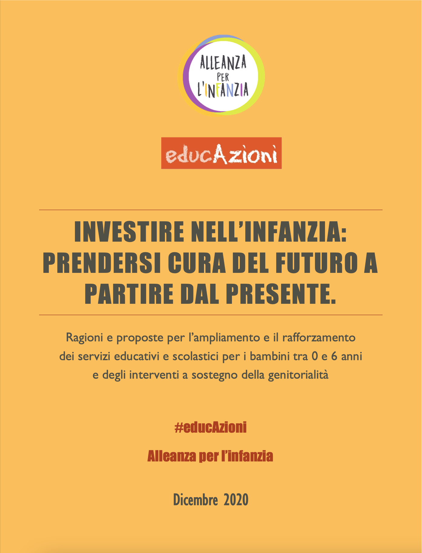 Rapporto #educAzioni con Alleanza per l’Infanzia, Dicembre 2020