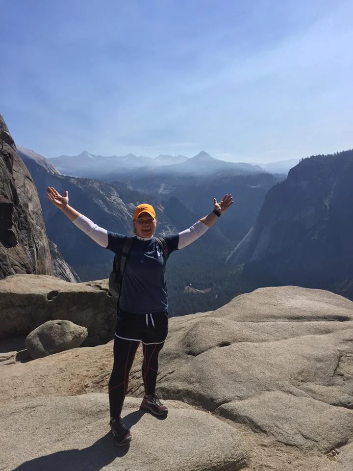 At the top of the Yosemite Upper Falls Trail. I discovered what true hiking is!