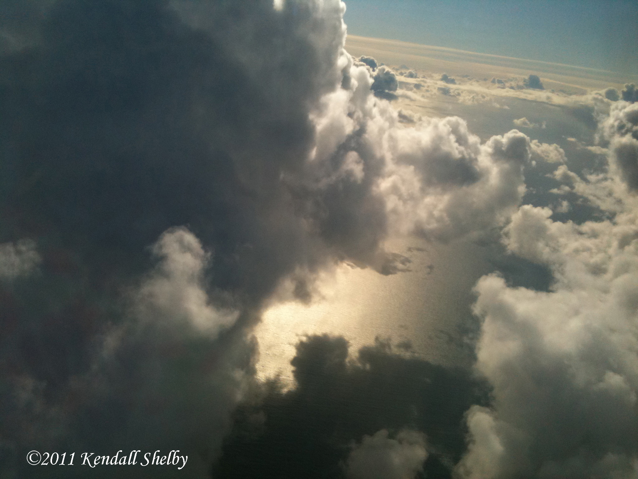  Lord of heaven and earth! For some reason seeing the earth from this perspective, above the clouds, makes me feel closer to God. His domain is so much bigger than I can see. 