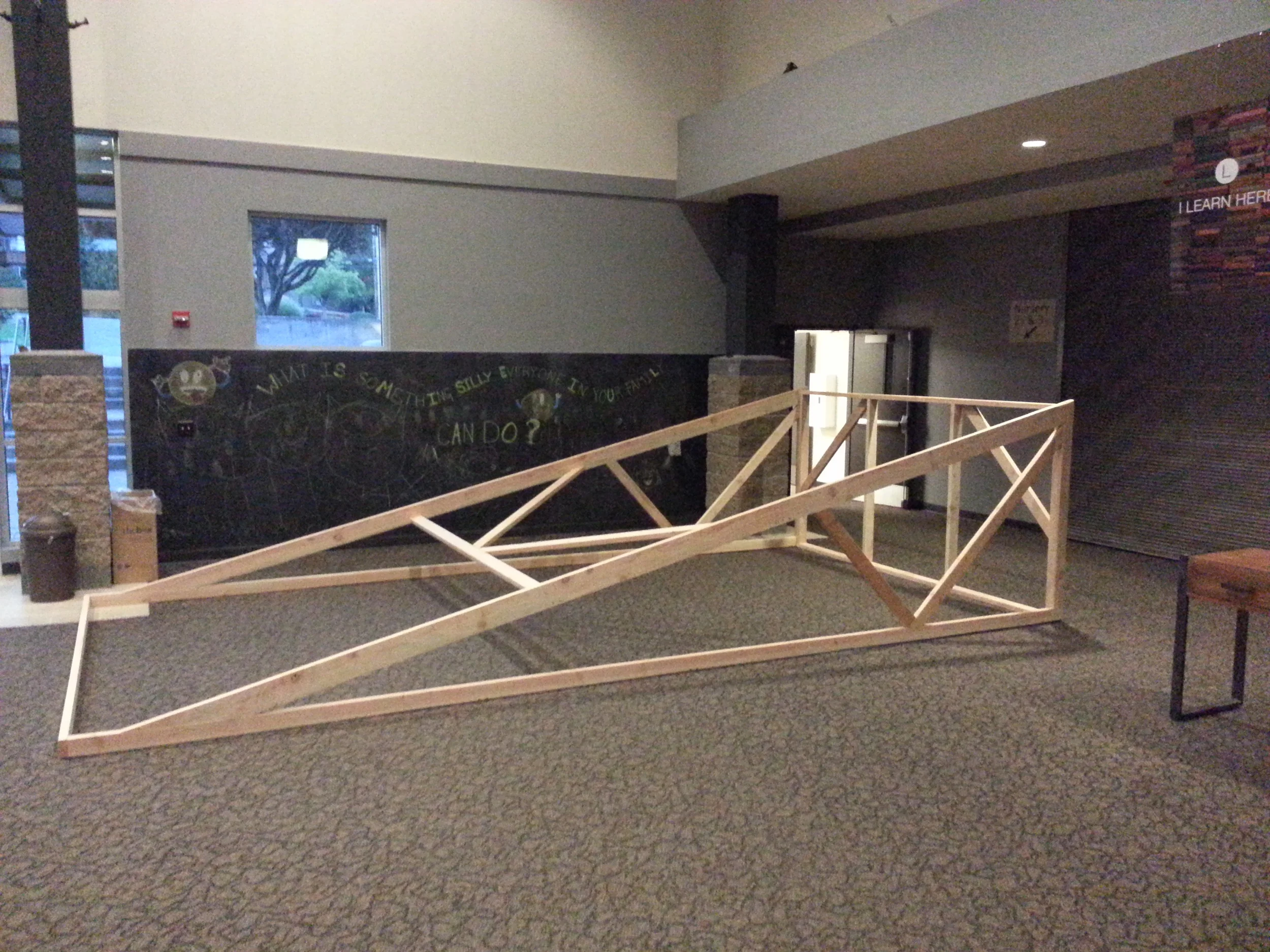 Loom #1 in the lobby, loom #2 would be in the gym.