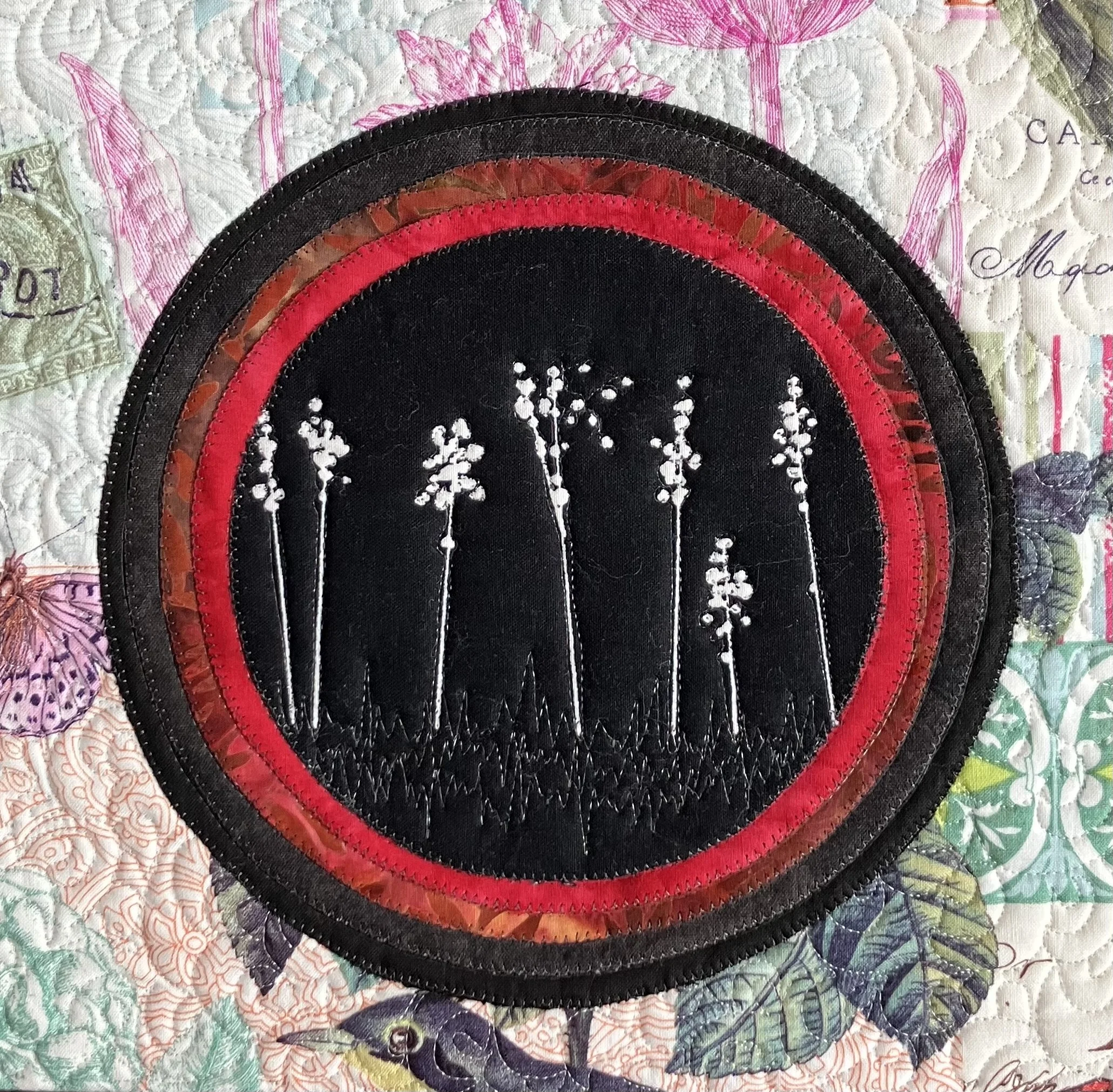 Le Jardin Rose (panel detail 1)