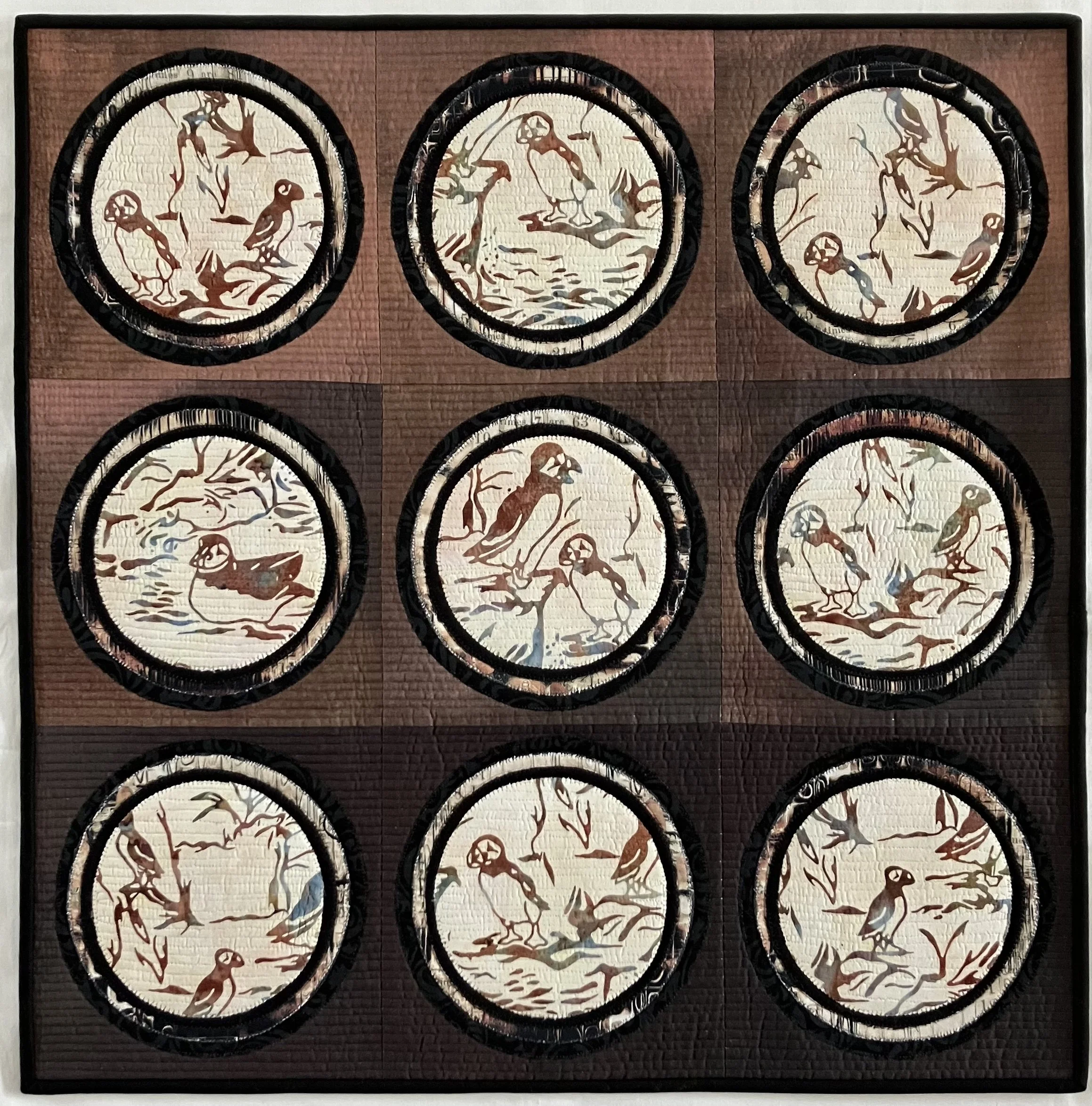 Variations on a Nine Patch: Puffin Parade