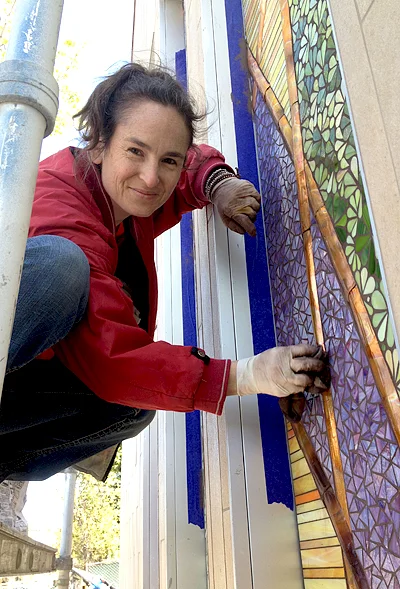 Grouting Vertical Garden for Berkeley Public Library