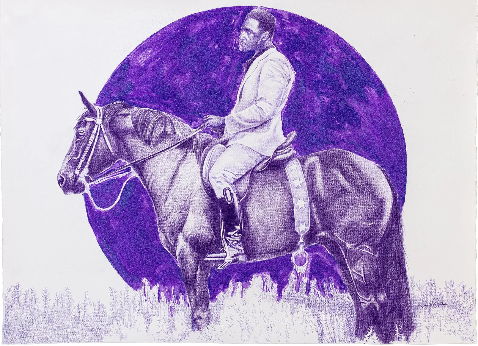 "Embellished Study: Young Bayard Rustin in the Wilderness" 
