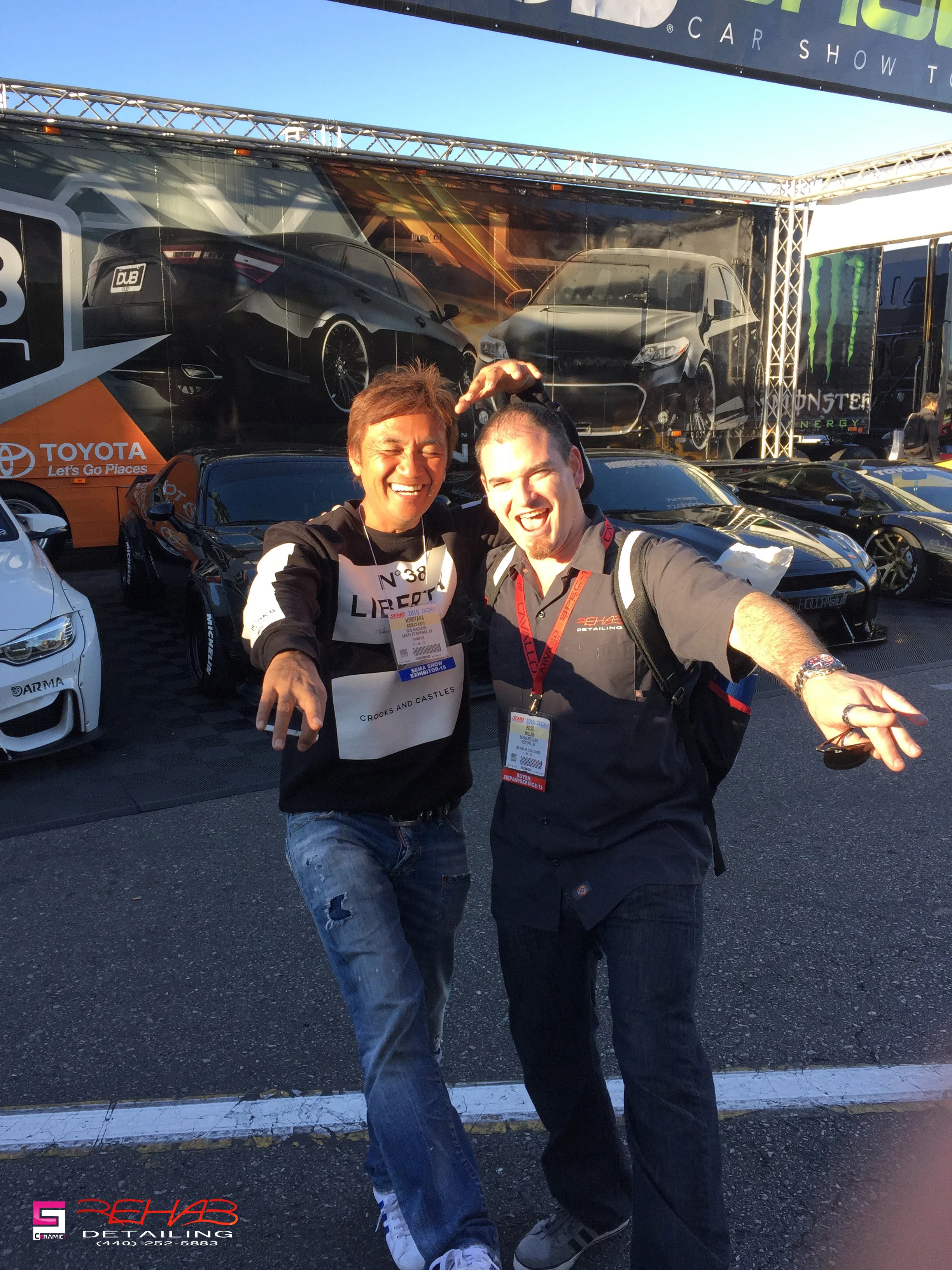 Ross and Wataru Kato the founder of Liberty Walk, Japan