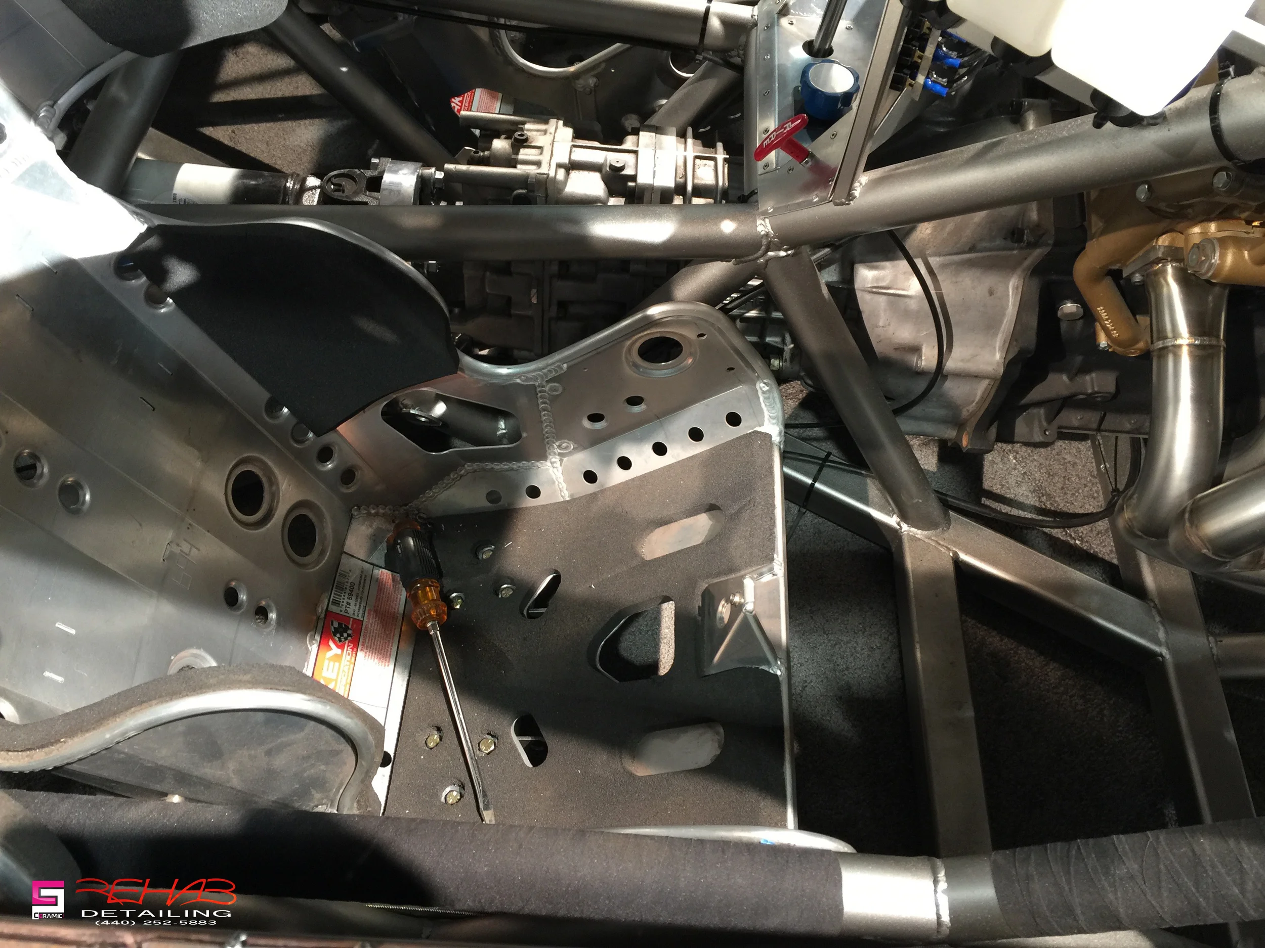 One of the most unique builds at SEMA, drivetrain was sitting in the very center of the car. No floors and no paint, but it is very cool