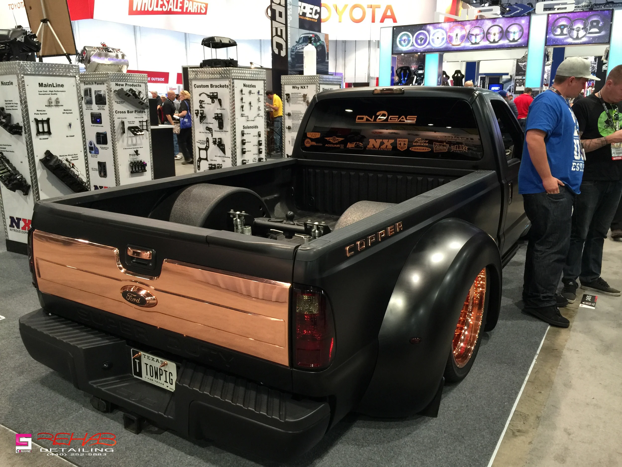 Copper wrapped grille, decals and tailgate. decals were a really nice touch