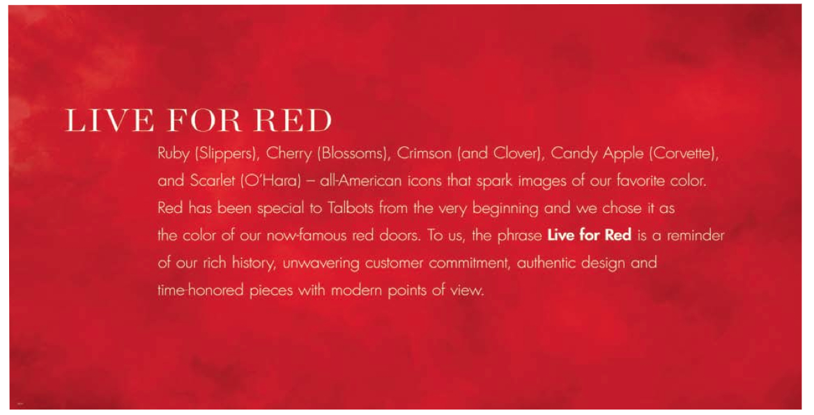 Rebranding Talbots and what it means to be Red.