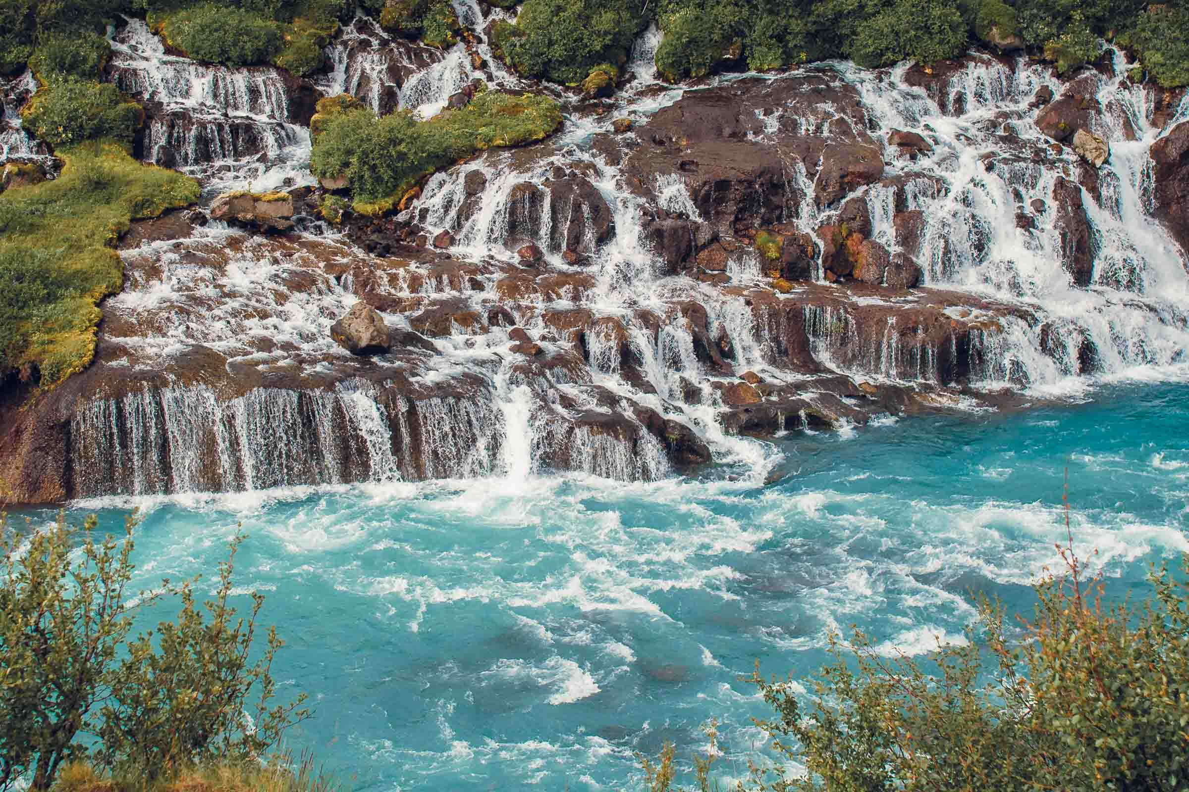 The Bluest Waterfall in Iceland Bruarfoss