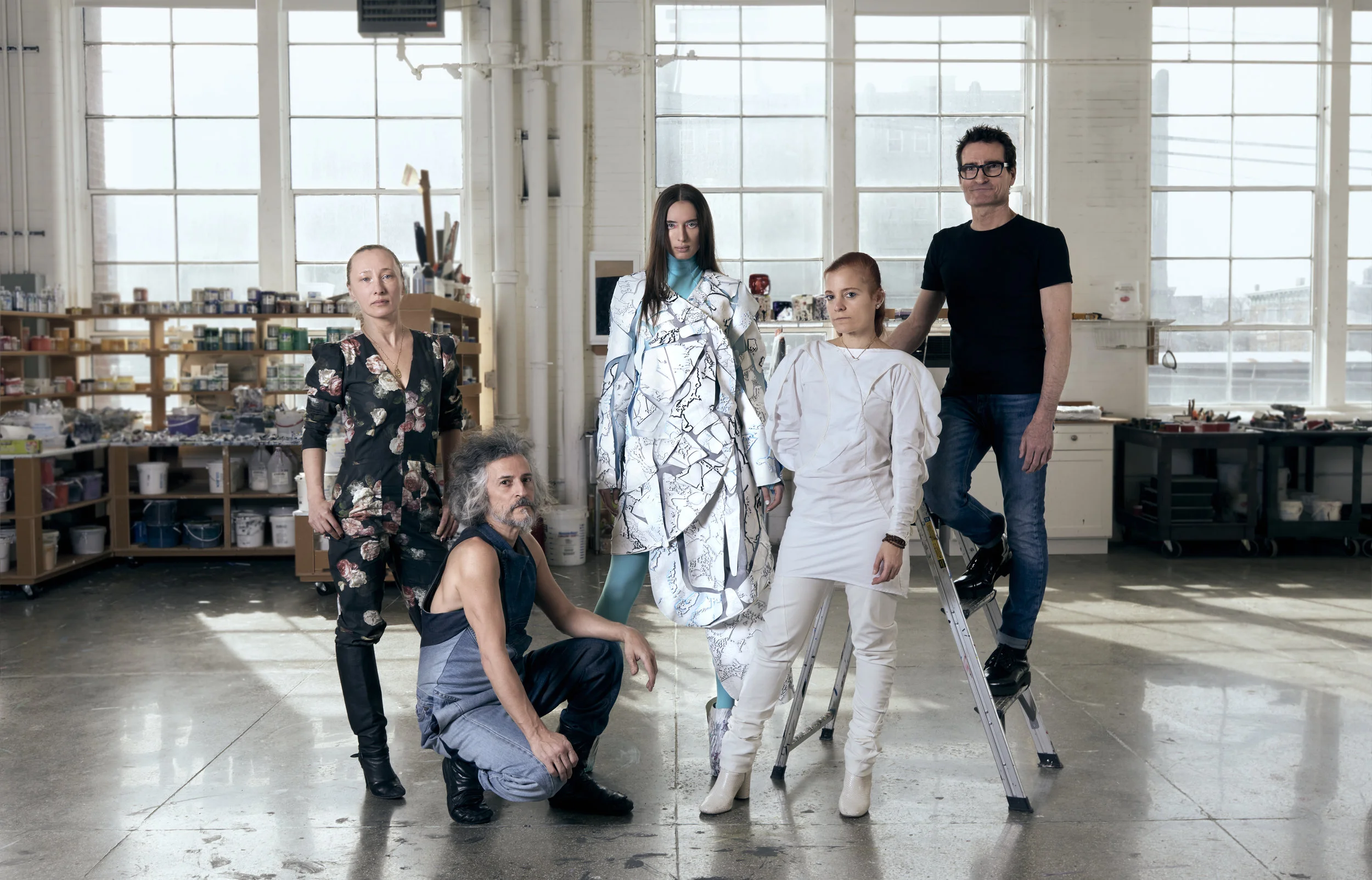 (Left to right) Angela Donhauser, Gabi Asfour, Ana Mihajlovic, Adi Gil, Stanley Casselman.