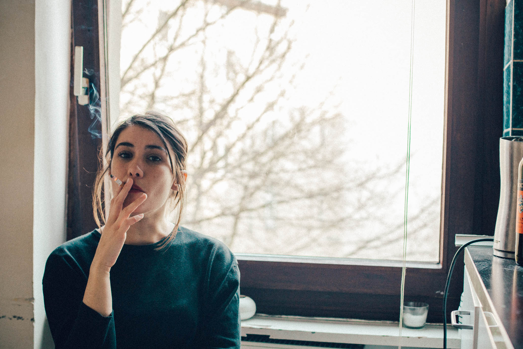 24.03.2015 Portrait of Georgie at her new place in Berlin.