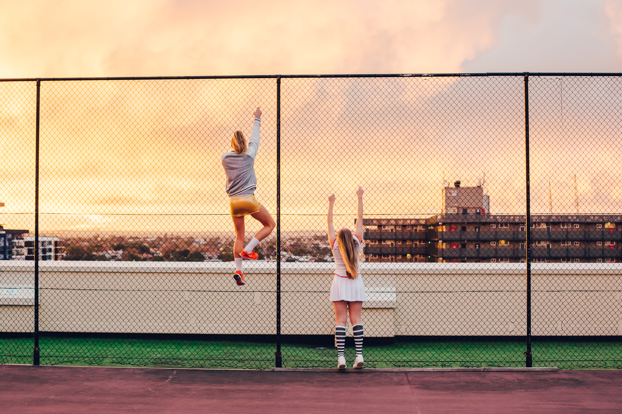 31.05.2015 Lize's tennis theme bday on our rooftop during apocalyptic sunset. More on the blog: www.xingerxanger.tumblr.com.