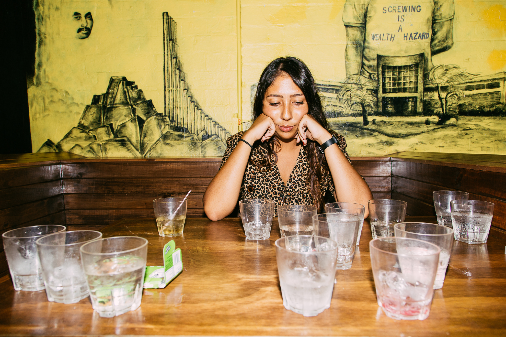 08.11.2015 Sad gal drinking all the vodka @ Halfway Crooks.