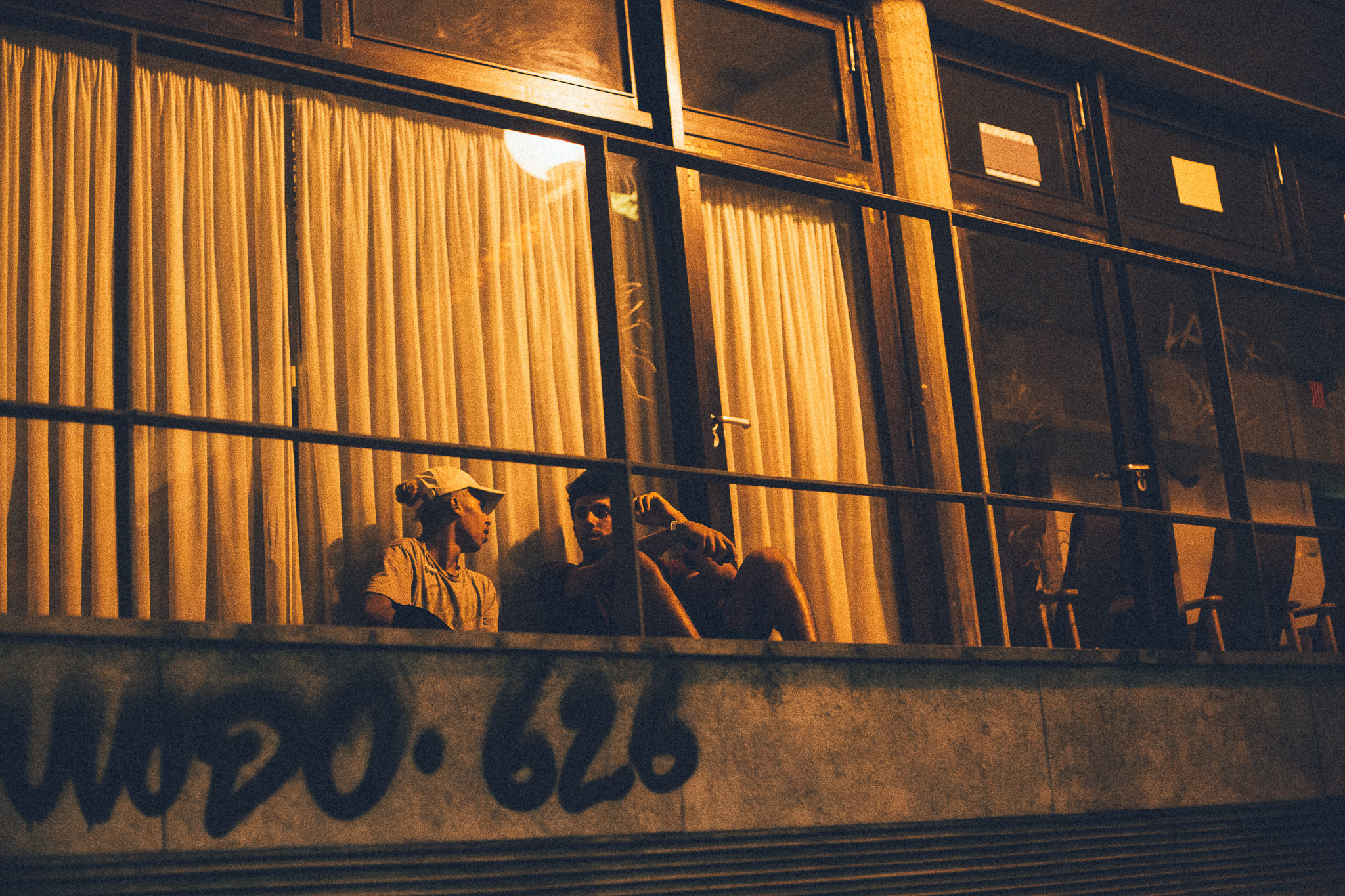 18.08.2016 Watching Festa Mejor De Gracia from their balcony.