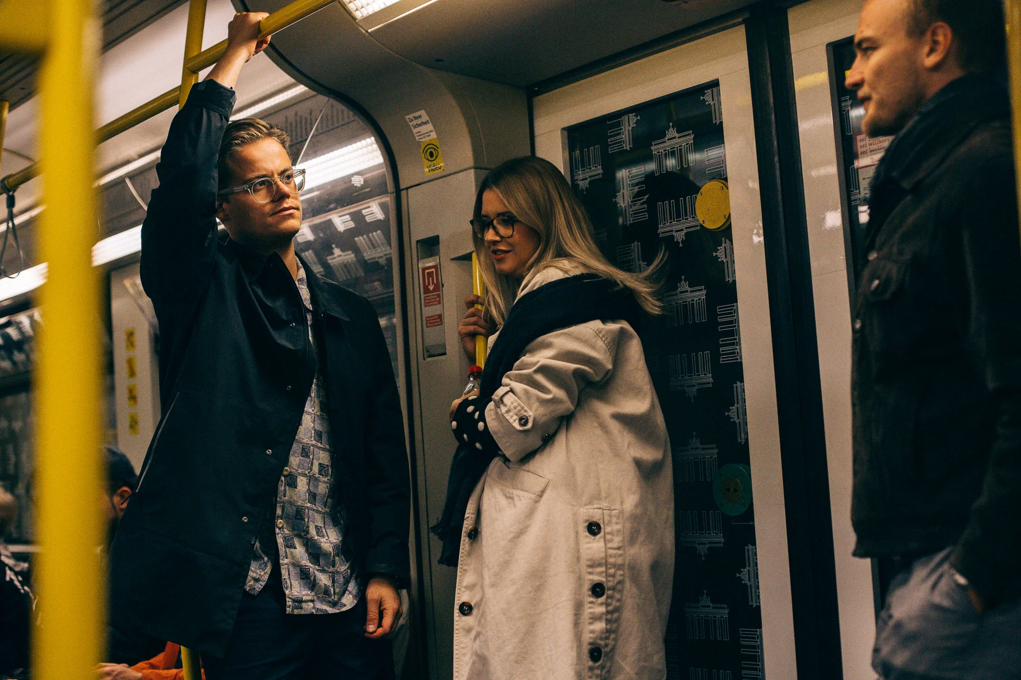 29.09.2018 Joep, Myrthe, Angus on the U-Bahn.