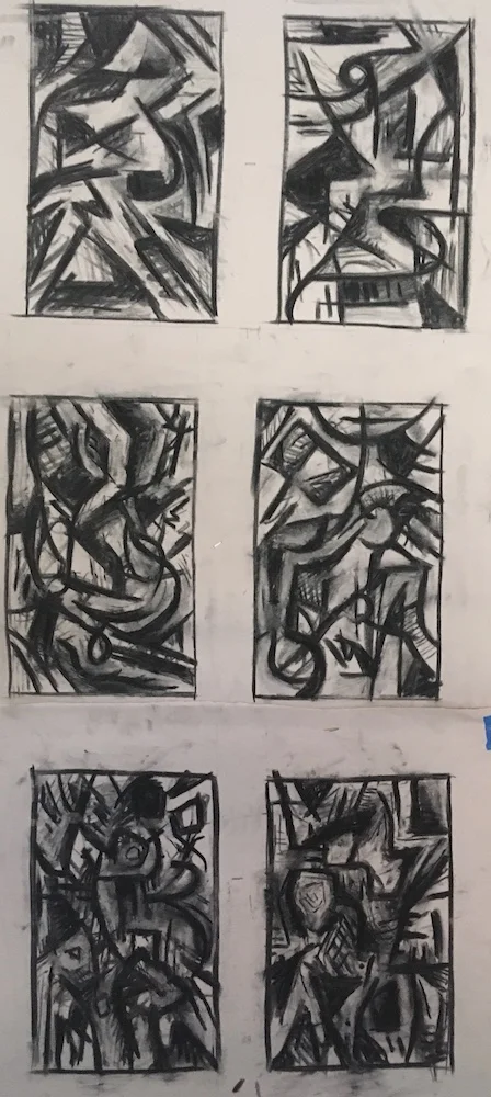 Six sketches from Antelope Canyon