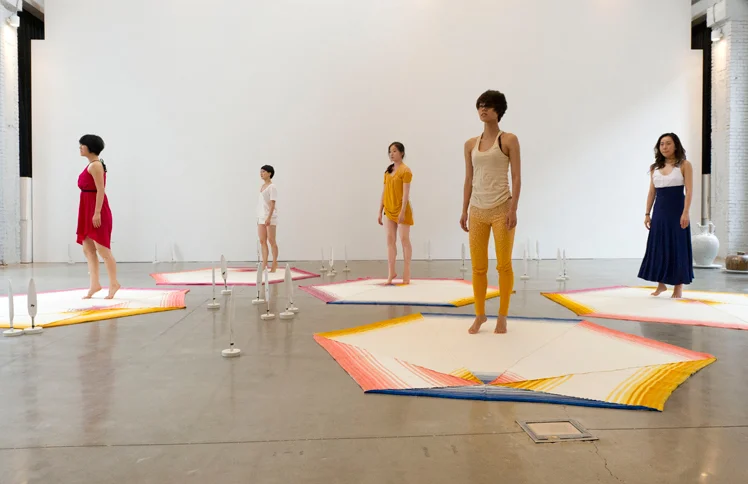 The crystalline floor pieces at the Dutch Cultural Pavilion; Shanghai 2010 Expo. Ms. Tee's ceramic sculptures gives presence to them. The performance of Star Crossed can be viewed HERE. 