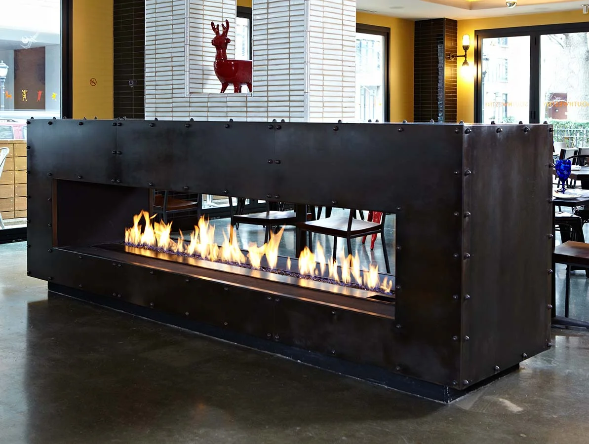 Blackened Steel Fireplace
