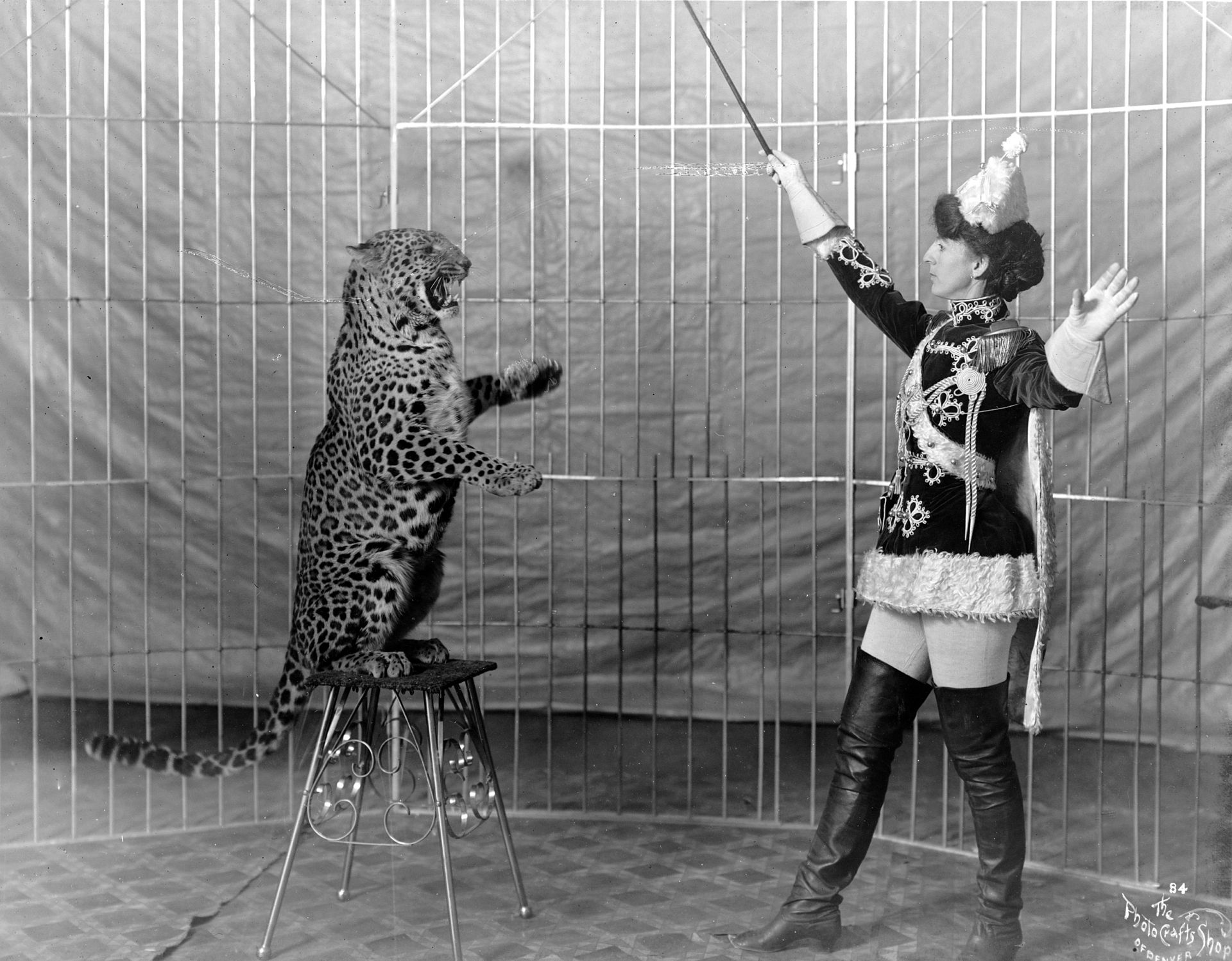 Female_animal_trainer_and_leopard,_c1906.jpg