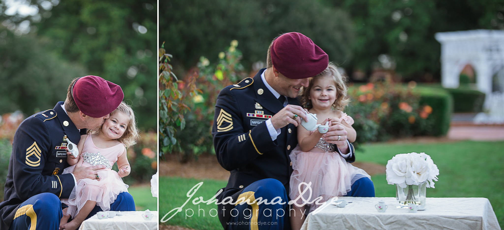 FTCC Rose Garden Military PhotographyJohanna Dye Photography is a Wedding and Portrait Photographer in Fayetteville and Fort Bragg, NC, servicing Asheville, Raleigh, Durham, Wilmington, NC