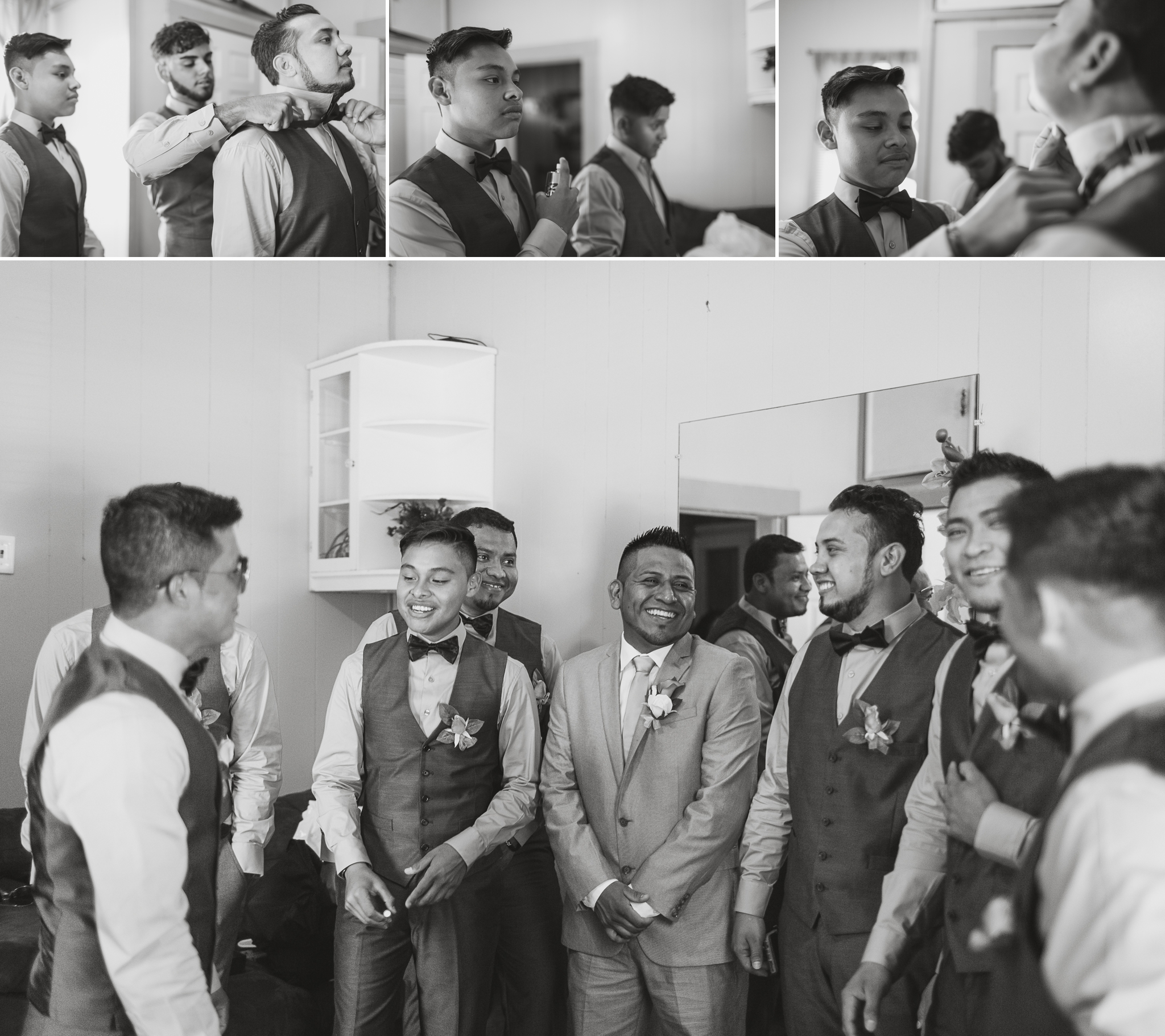 Groomsmen Getting ready St Pauls North Carolina Wedding Photography