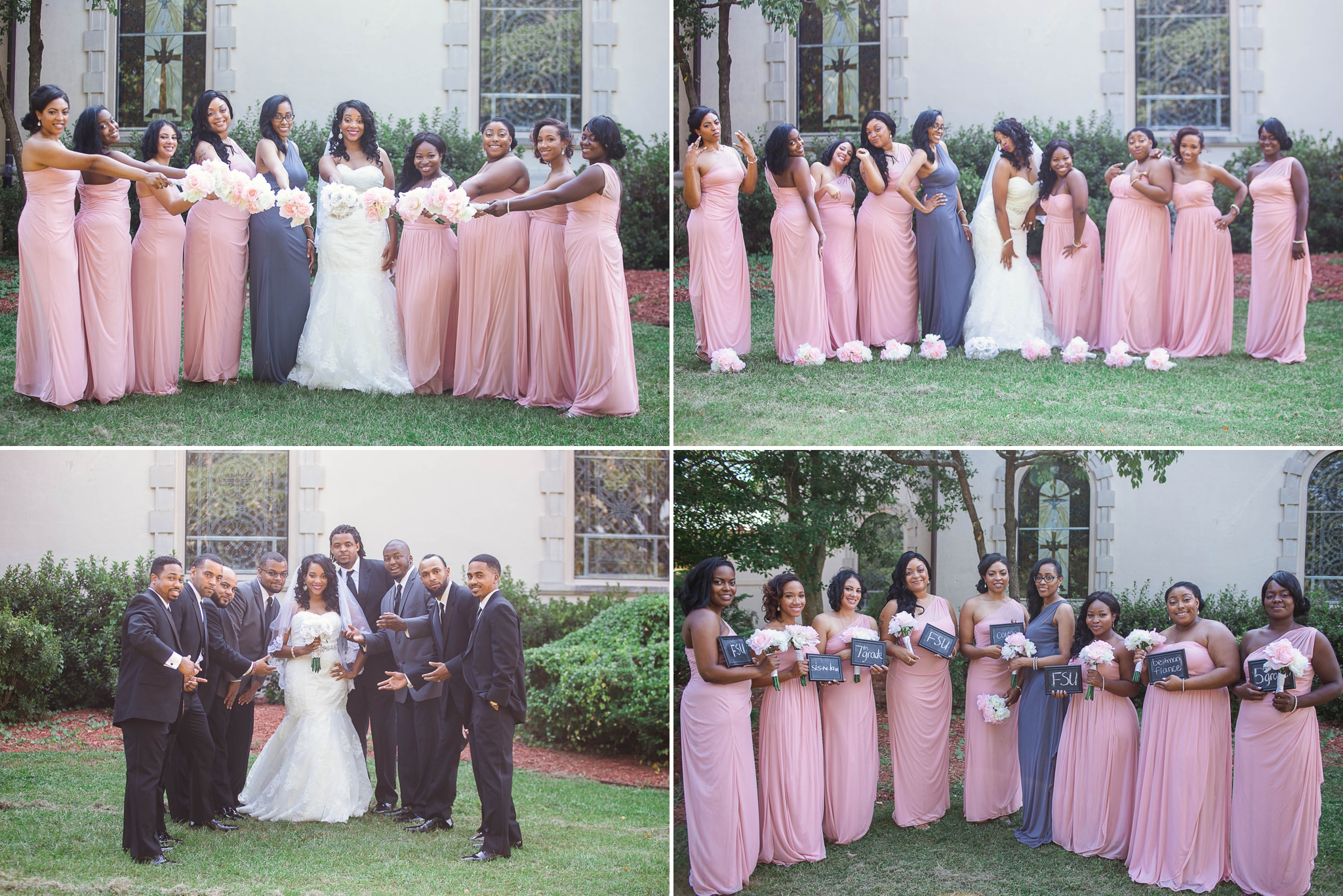 Bridal wedding photography at fort bragg main post chapel