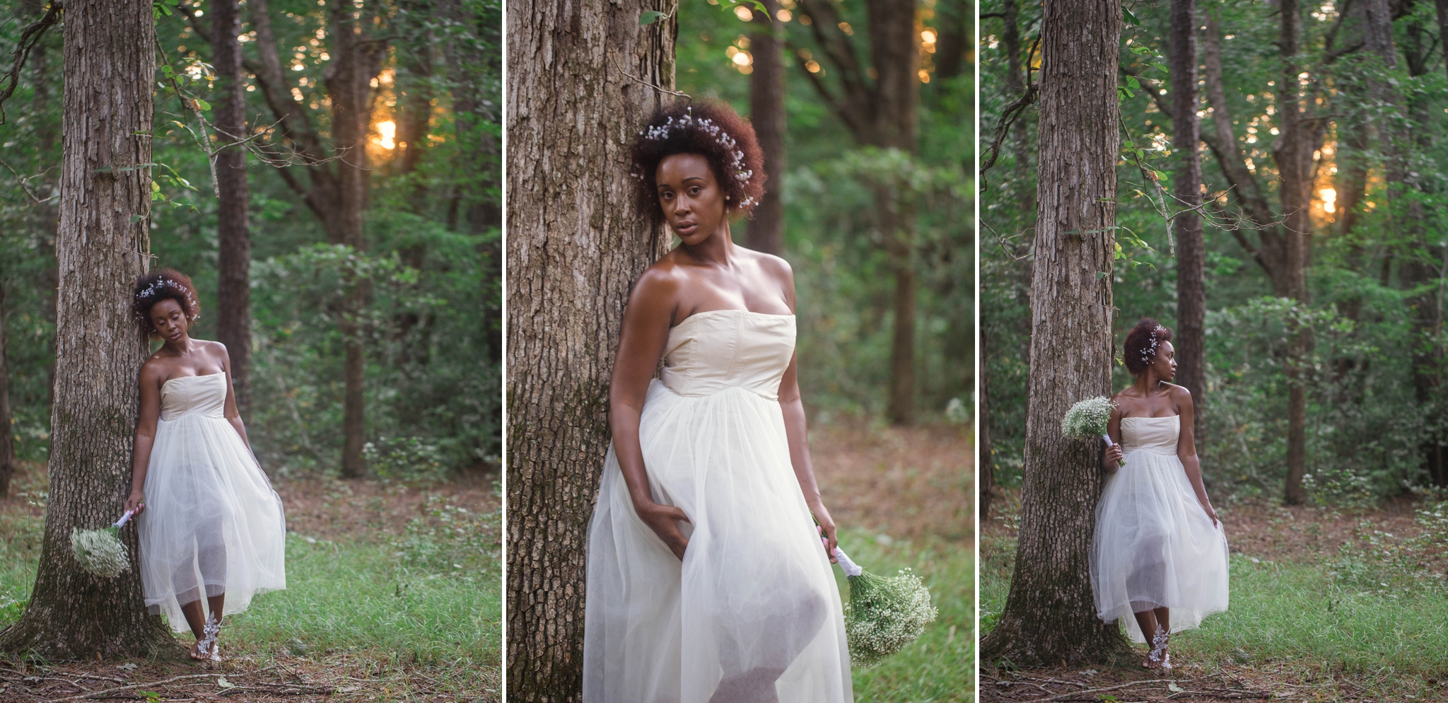 Natural Hair Bridal Session for Wedding in Fayetteville North Carolina