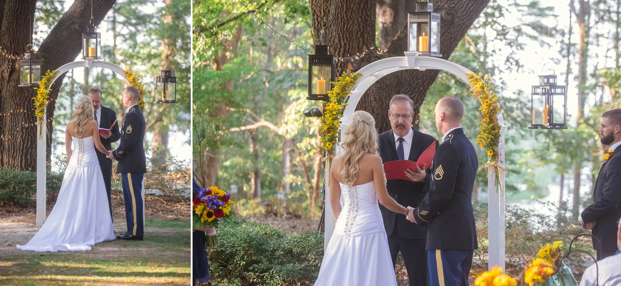 Wedding Ceremony at King Fisher Society by Laurinburg, North Carolina