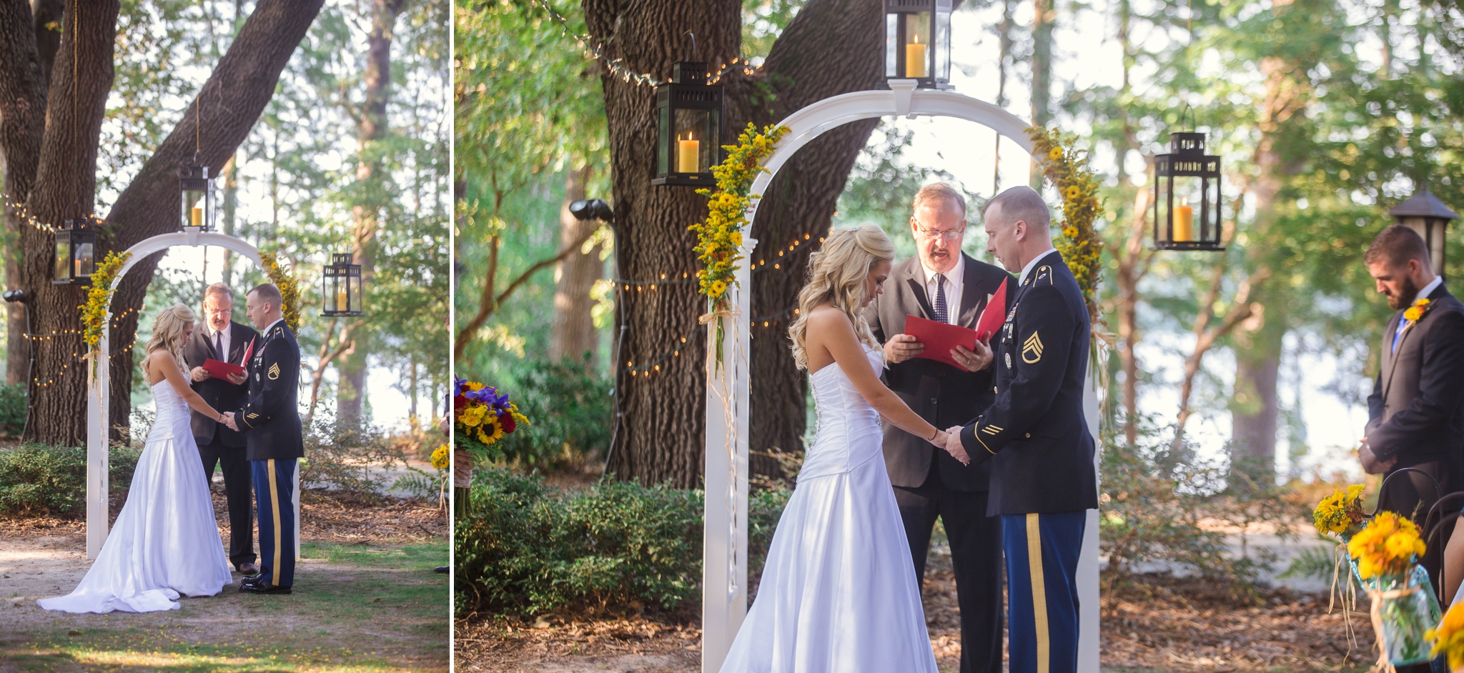 Wedding Ceremony at King Fisher Society by Laurinburg, North Carolina 