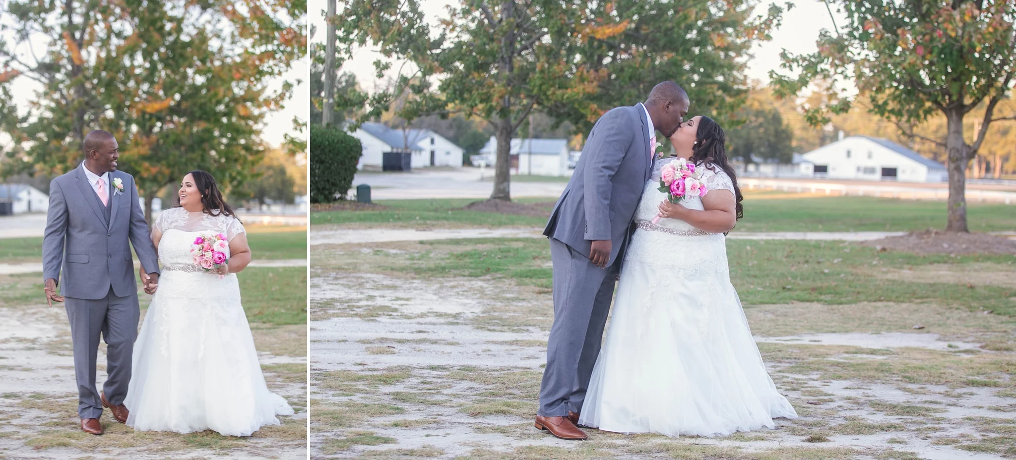 Wedding photography at the fair barn in pinehurst north carolina