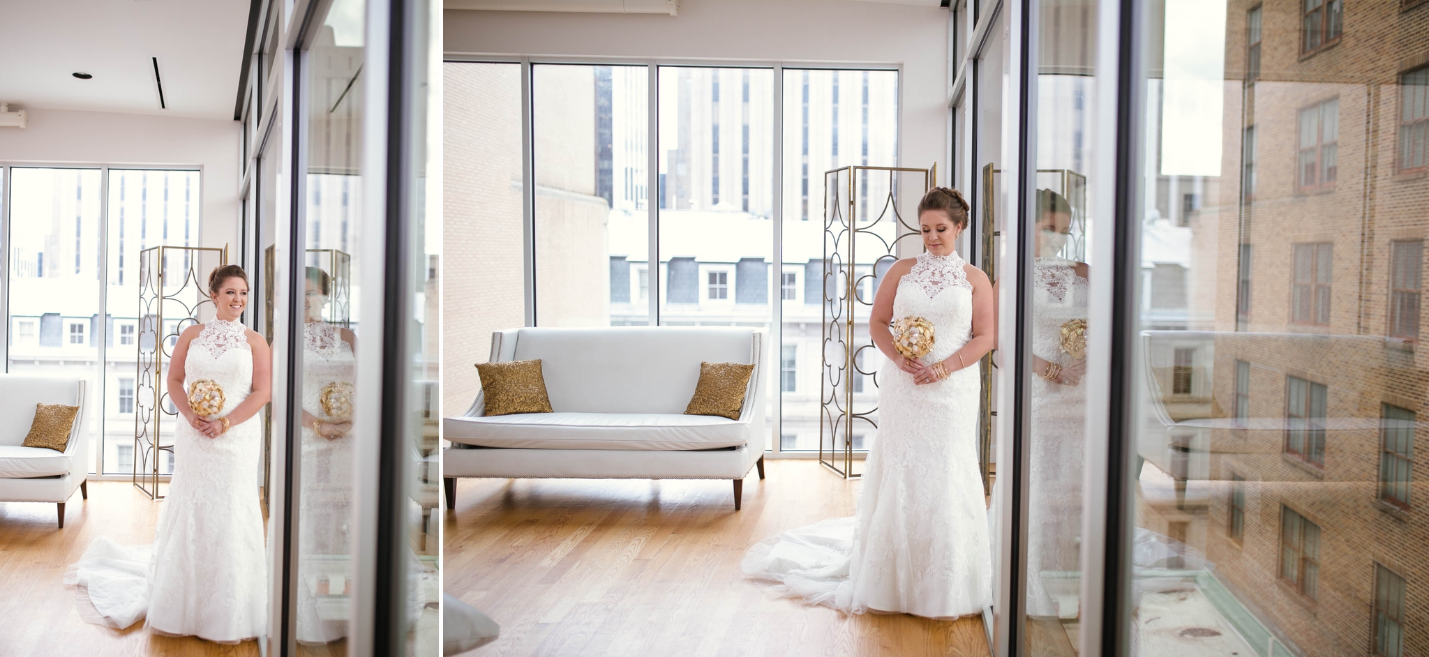 Bridal Photography Session at the Glass Box in Raleigh North Carolina