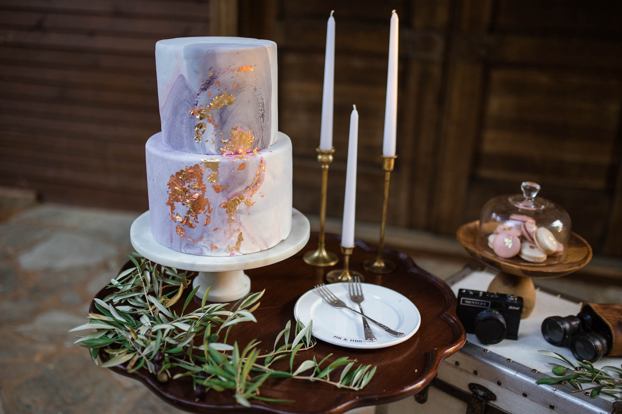 Purple and Gold Wedding Invitation Inspiration - Raleigh North Carolina Wedding Photography