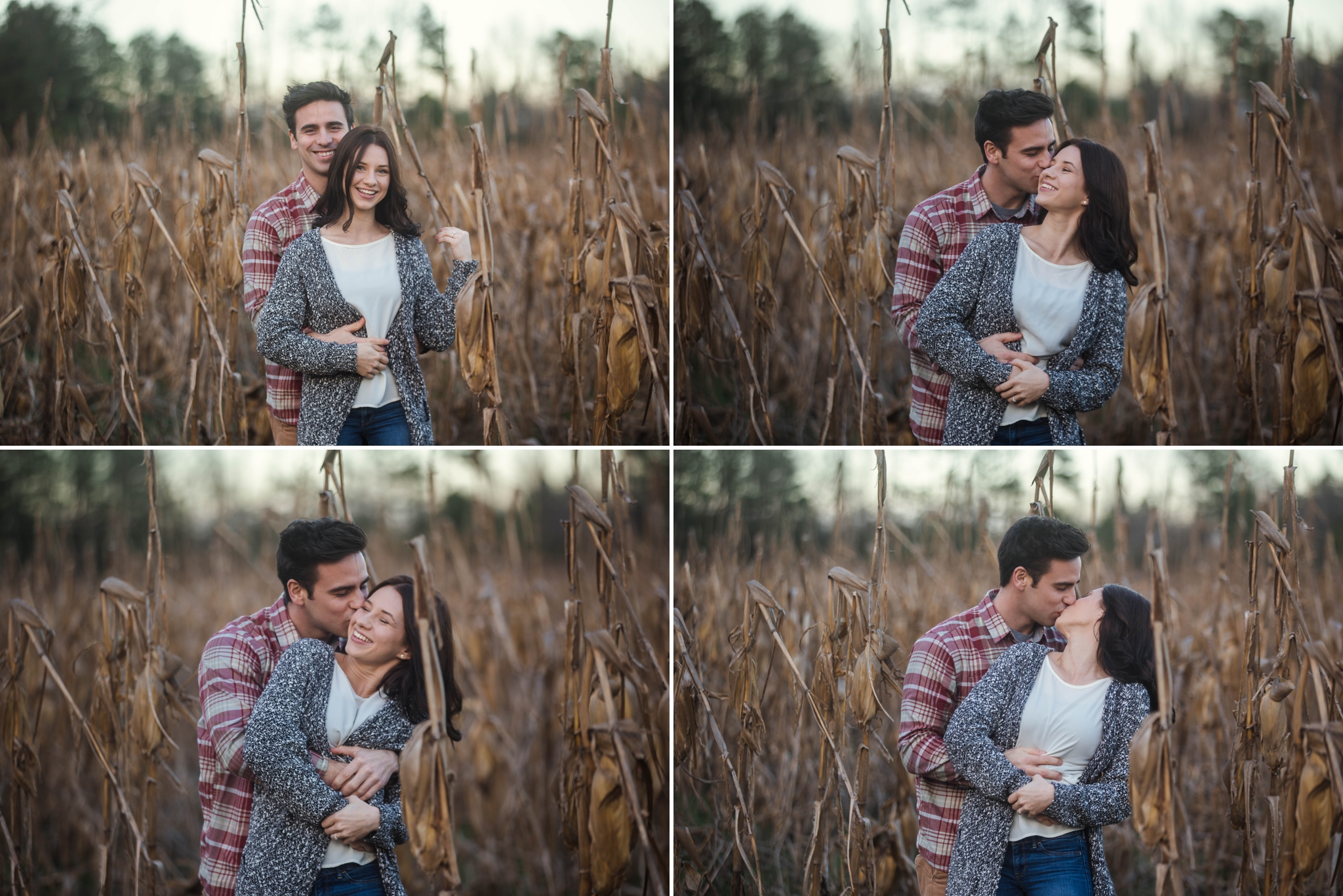 Fayetteville North Carolina Engagement Photographer - Rustic Cornfield Engagement Session - Mike and Jessica