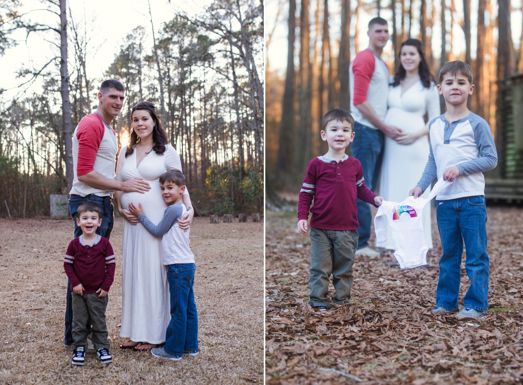 Rainbow Baby Maternity Photography Session with Smoke Bombs in Fayetteville North Carolina