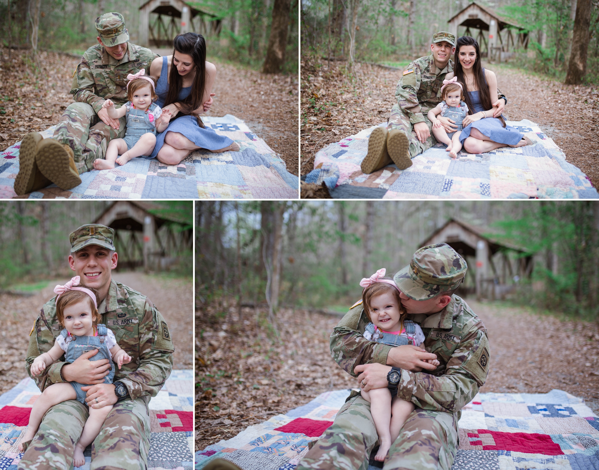 Military Family Photography at Clark Park in Fayetteville North Carolina 