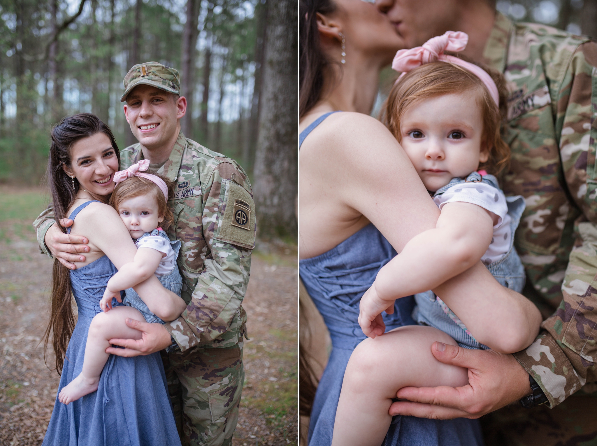 Military Family Photography at Clark Park in Fayetteville North Carolina 