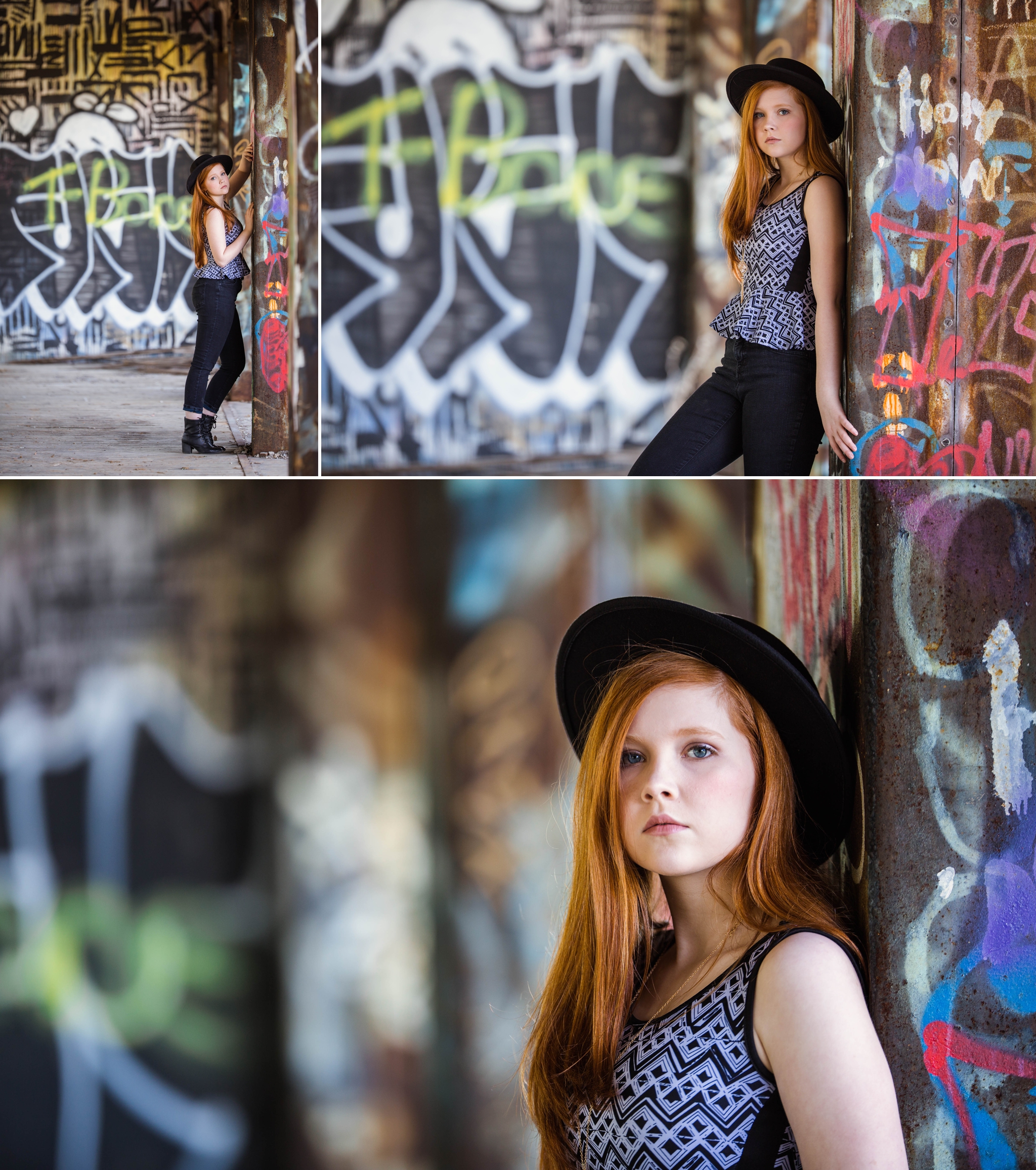 Savannah - Class of 2018 - Fayetteville North Carolina Senior Photography - Edgy Senior Session in old abandoned Building with Graffiti