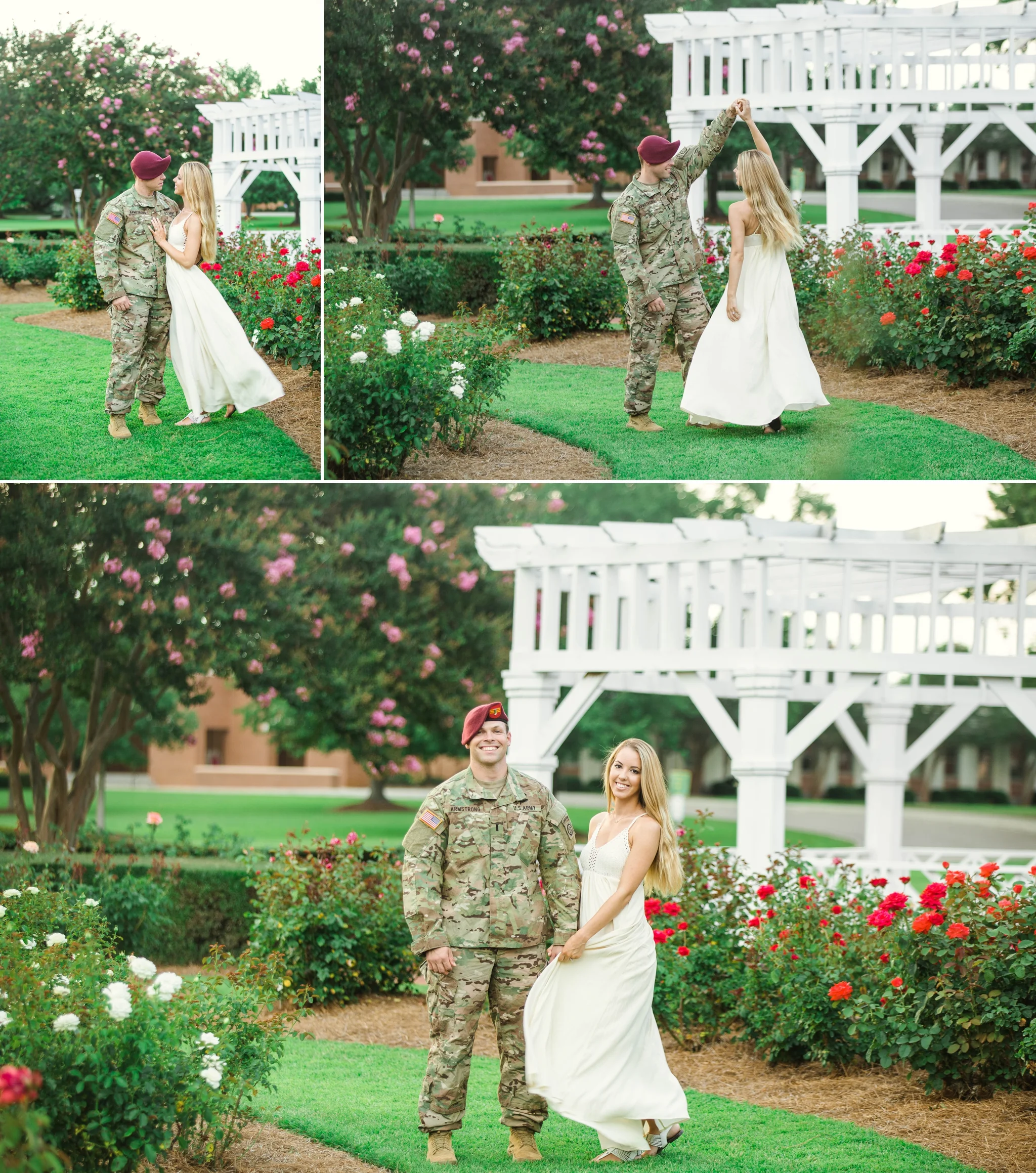 Couples Session at the FTCC Rose Garden - Fayetteville NC Wedding Photographer